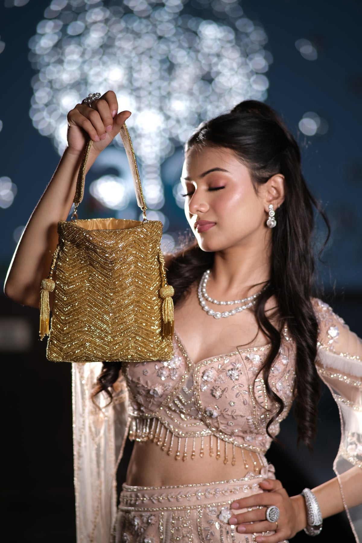 VRPS Lotus Potli | Handcrafted Ethnic Bag | SWIS-3811 | Additional Angle