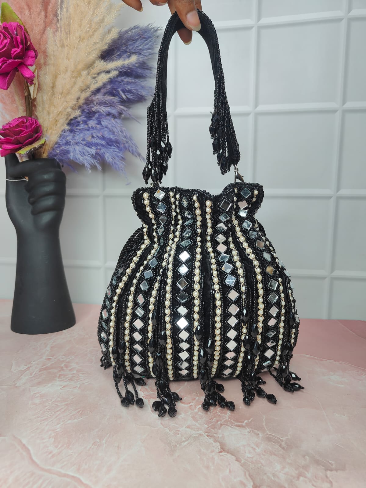Black mirror potli bag