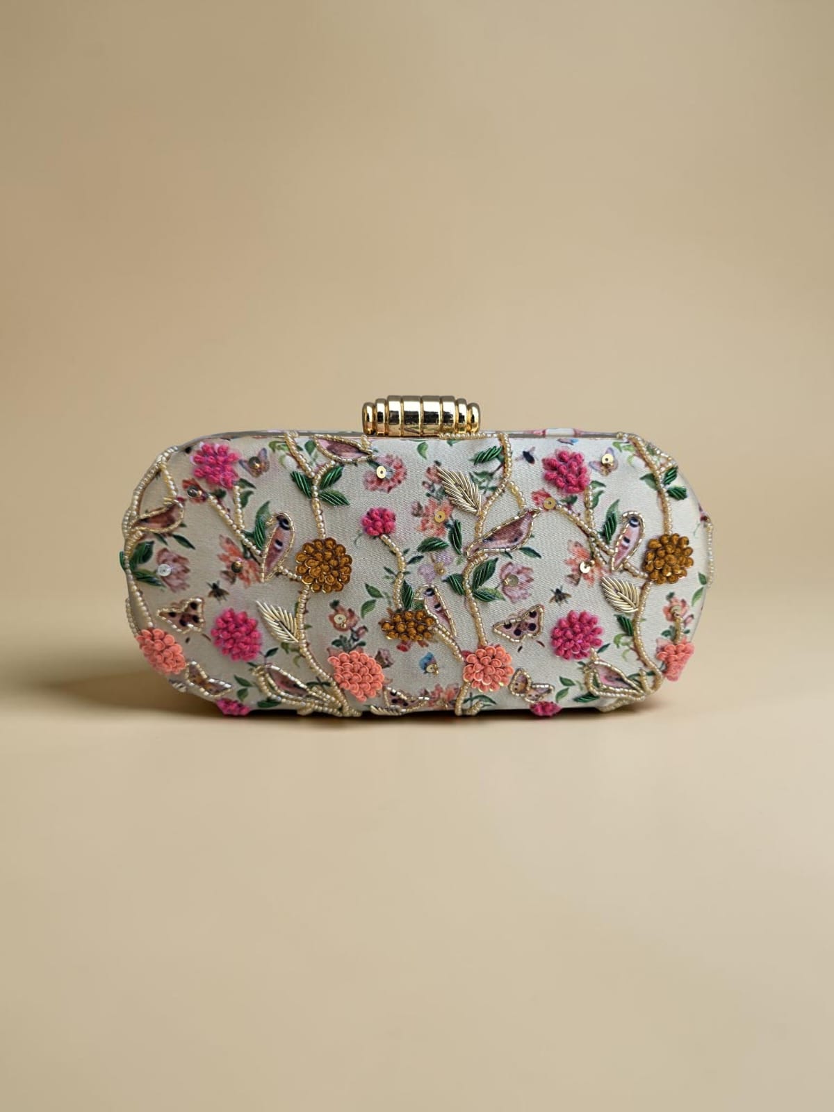 VRPS Printed Embroidered Clutch | Handcrafted Ethnic Bag | SWIS-4466 | Additional Angle