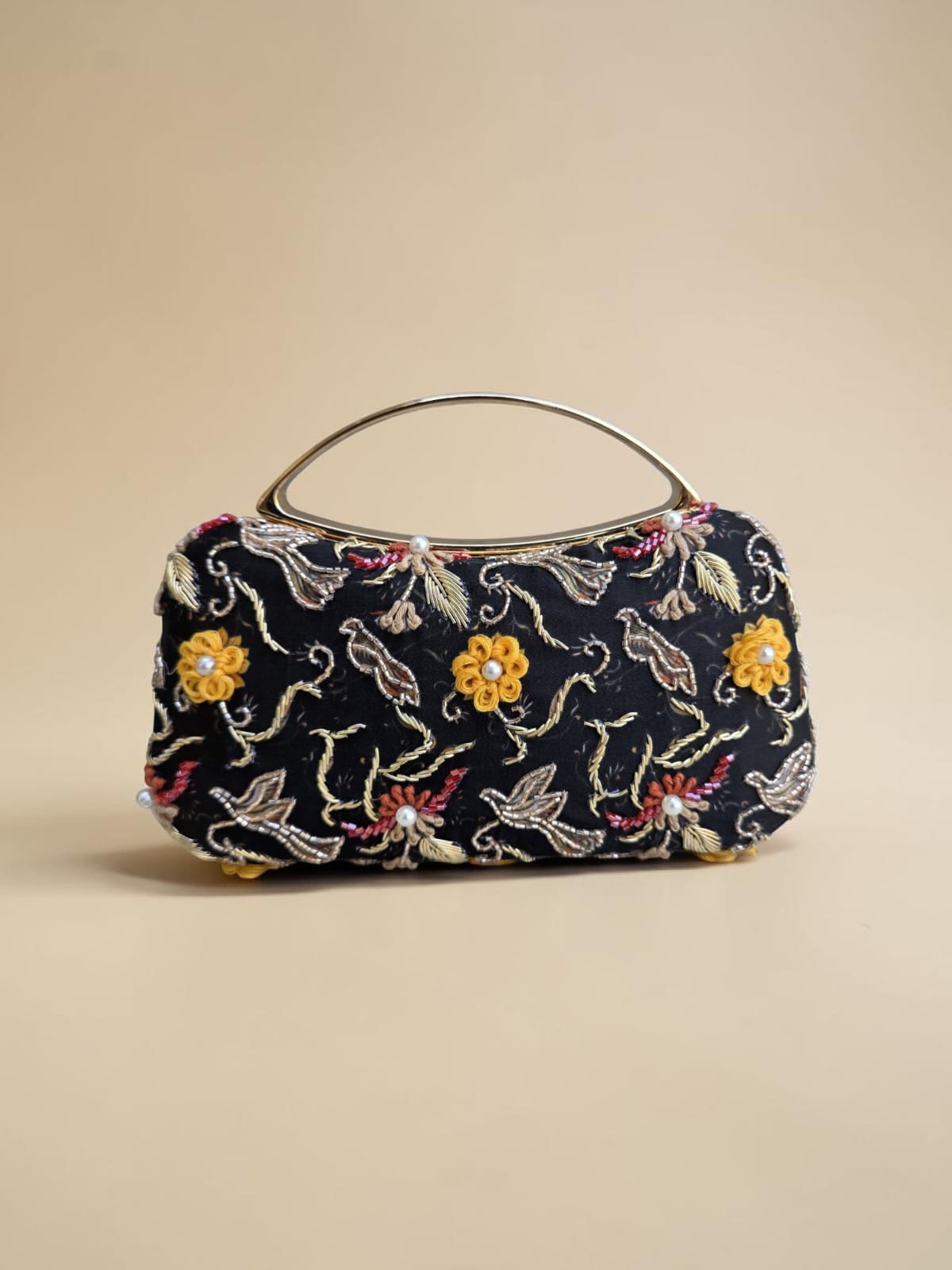 VRPS Printed Embroidered Clutch | Handcrafted Ethnic Bag | SWIS-4468 | Additional Angle
