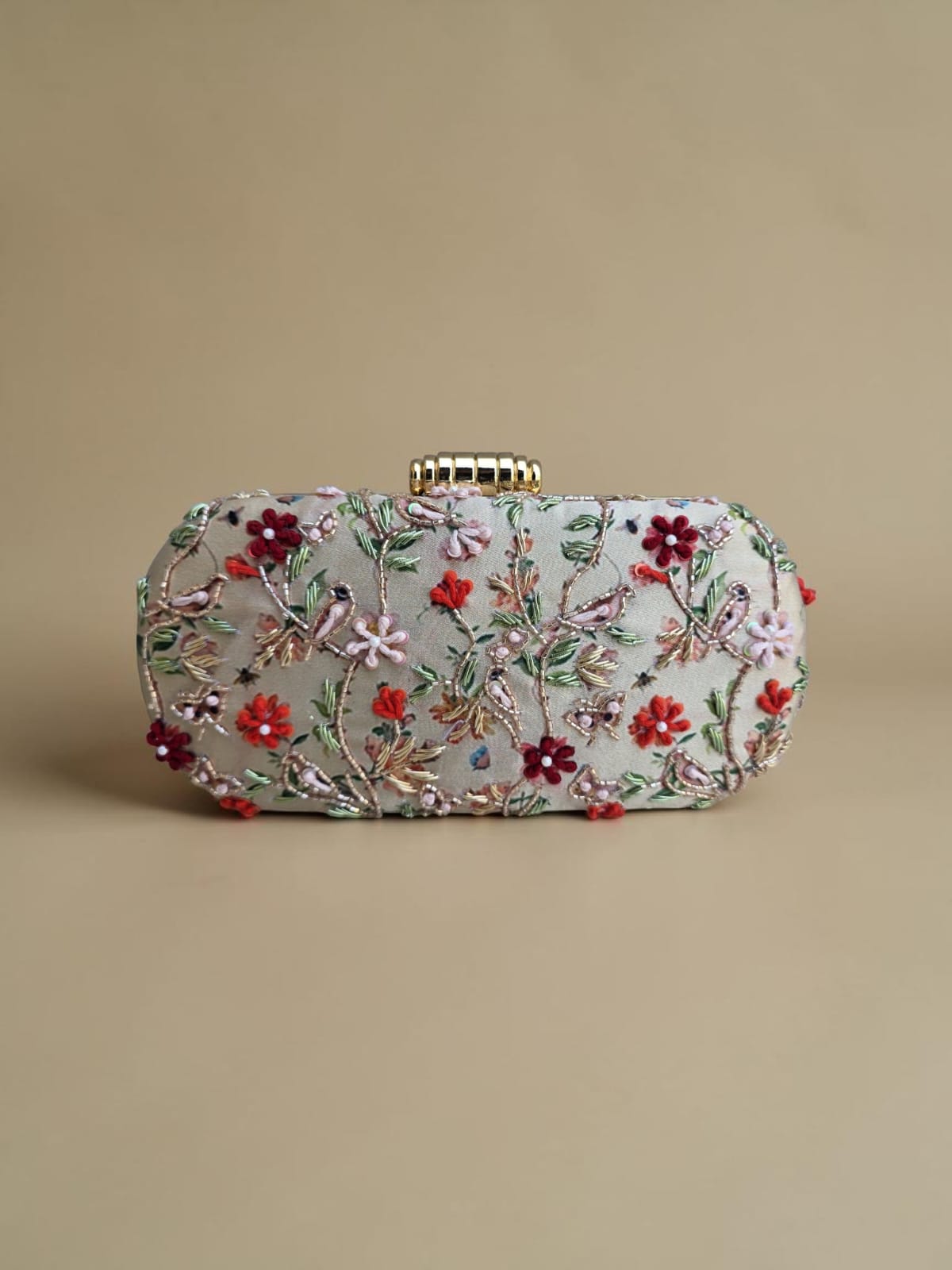 VRPS Printed Embroidered Clutch | Handcrafted Ethnic Bag | SWIS-4473 | Additional Angle