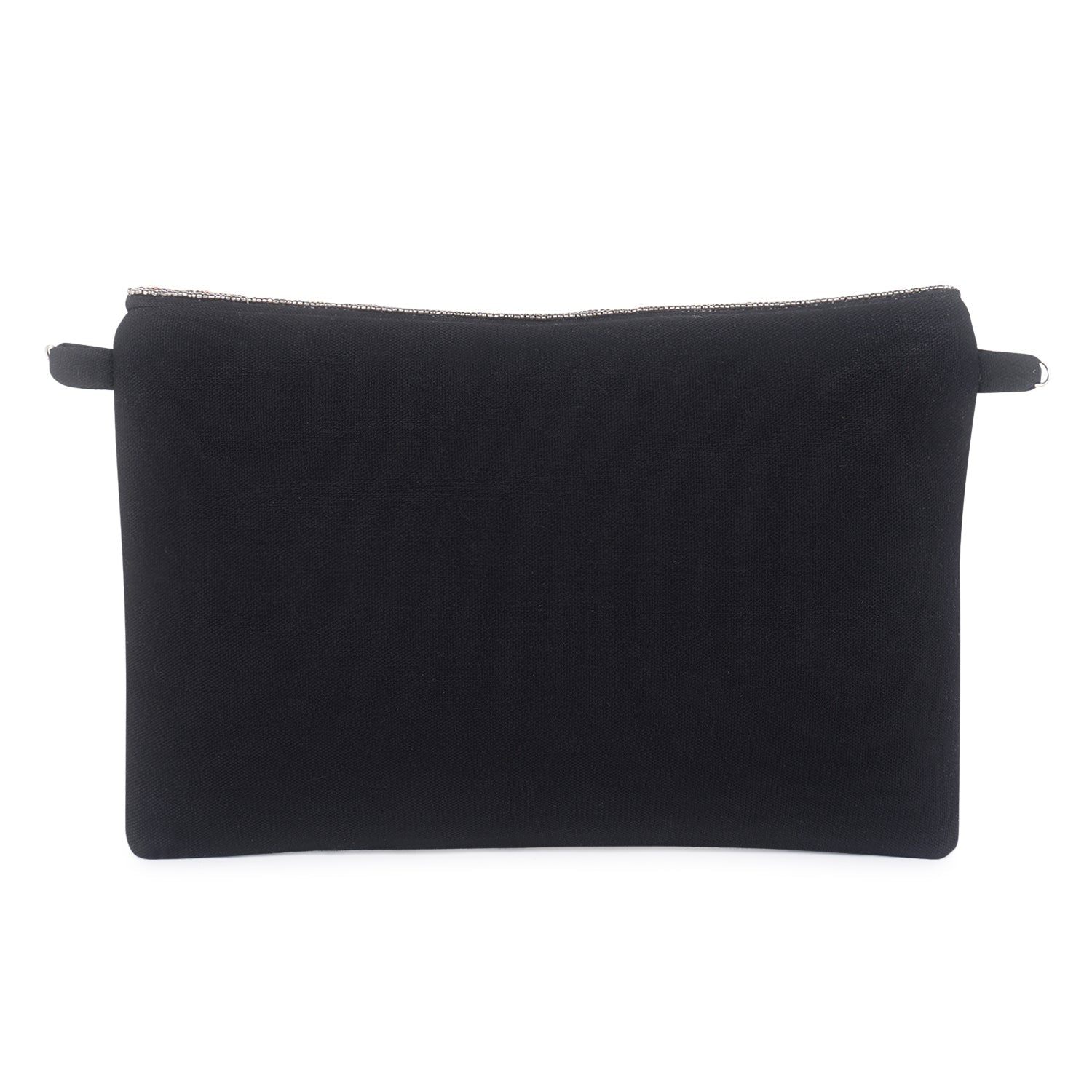 Beaded flap clutch bag