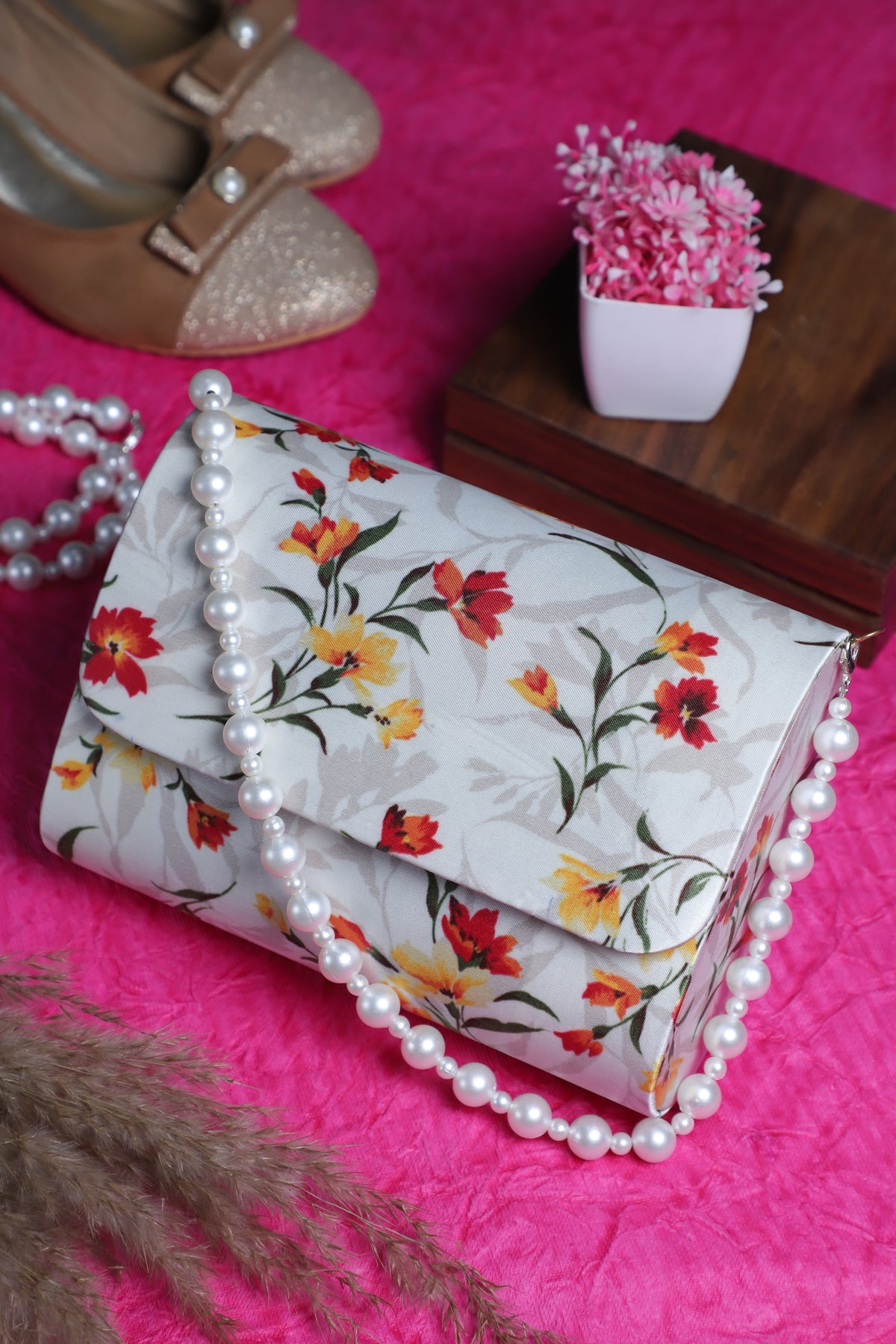 VRPS Printed Embroidered Clutch | Handcrafted Ethnic Bag | SWIS-3272 | Additional Angle