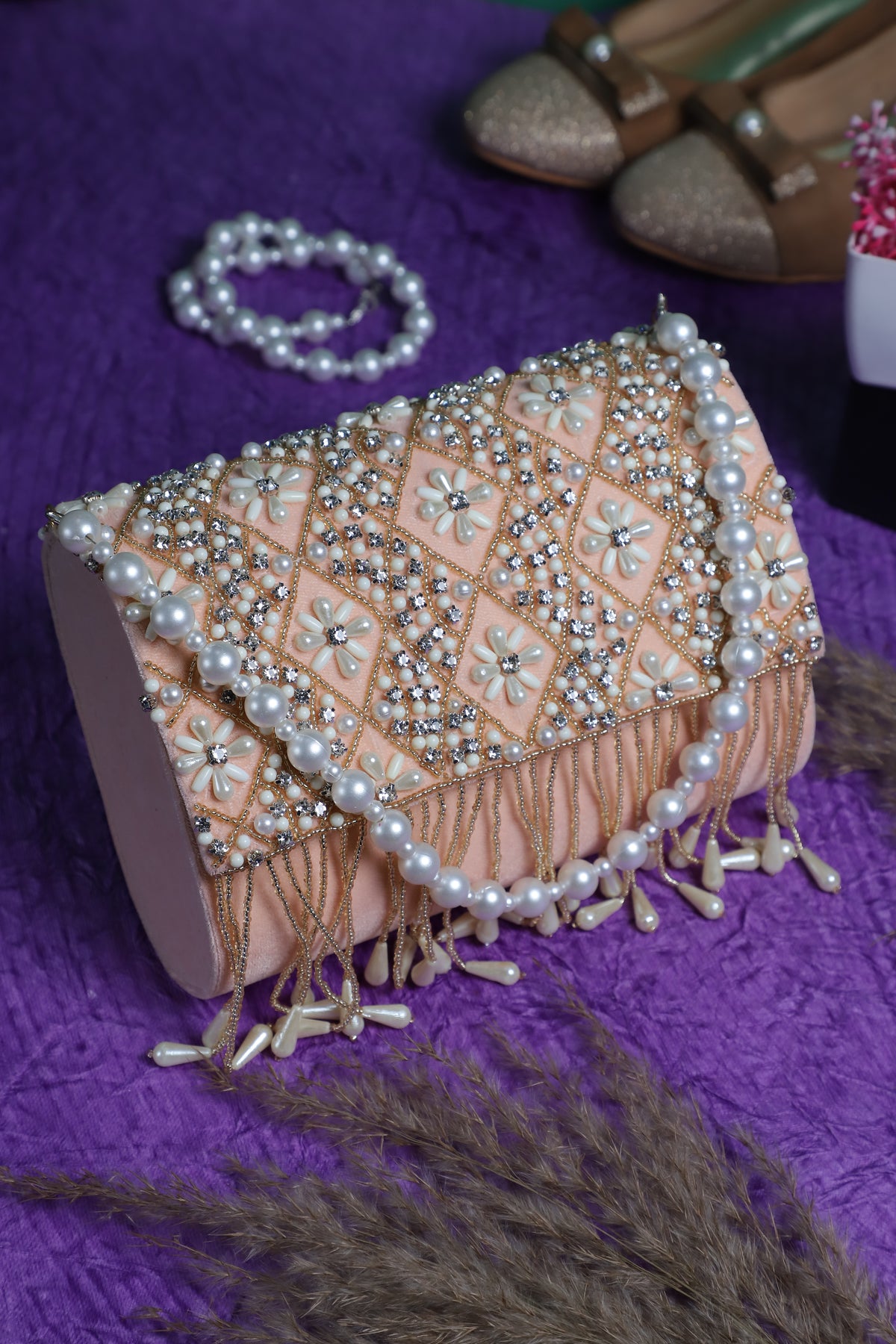 VRPS Embroidered Clutch | Handcrafted Ethnic Bag | SWIS-3297 | Additional Angle