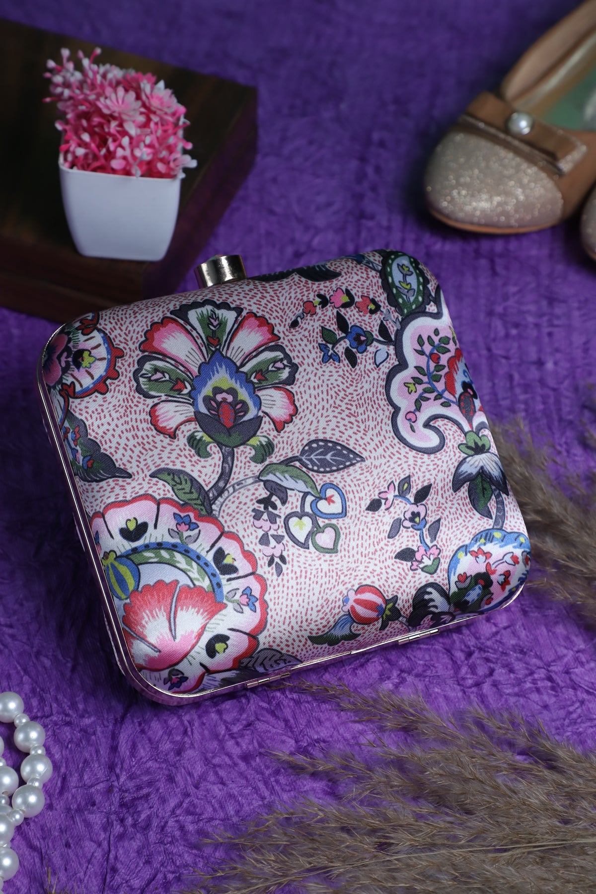 VRPS Embroidered Clutch | Handcrafted Ethnic Bag | SWIS-3299 | Additional Angle