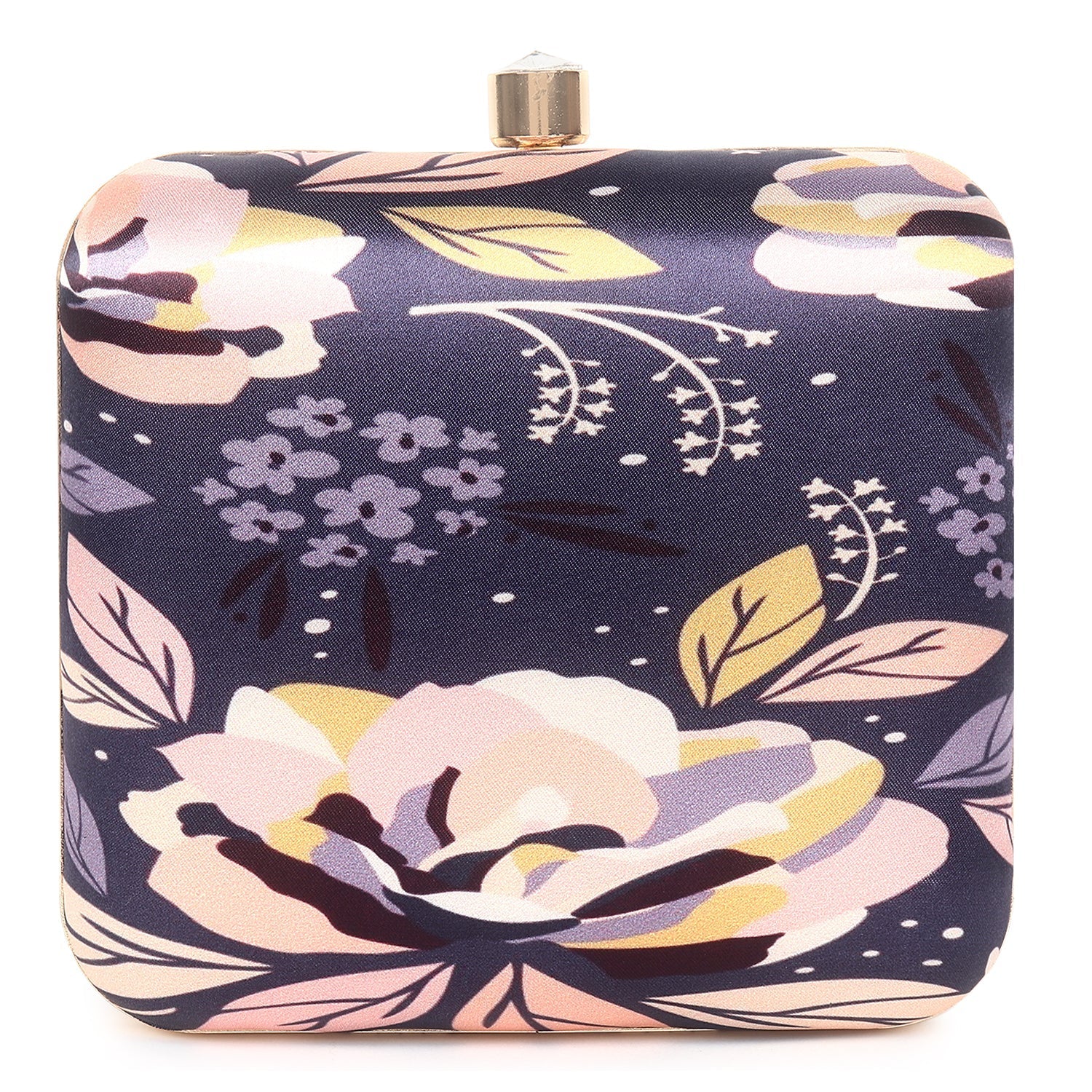 Printed clutch bag square shape