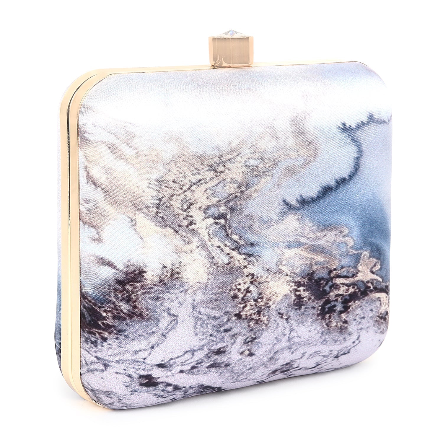 Abstract printed clutch bag
