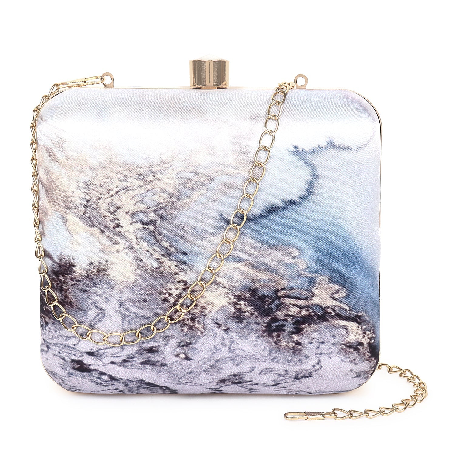 Abstract printed clutch bag
