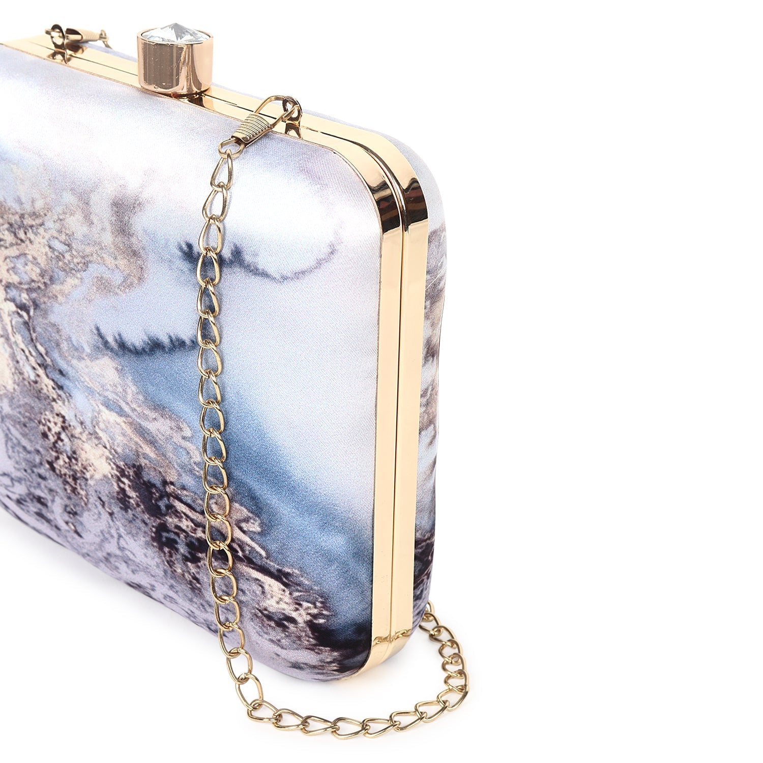Abstract printed clutch bag