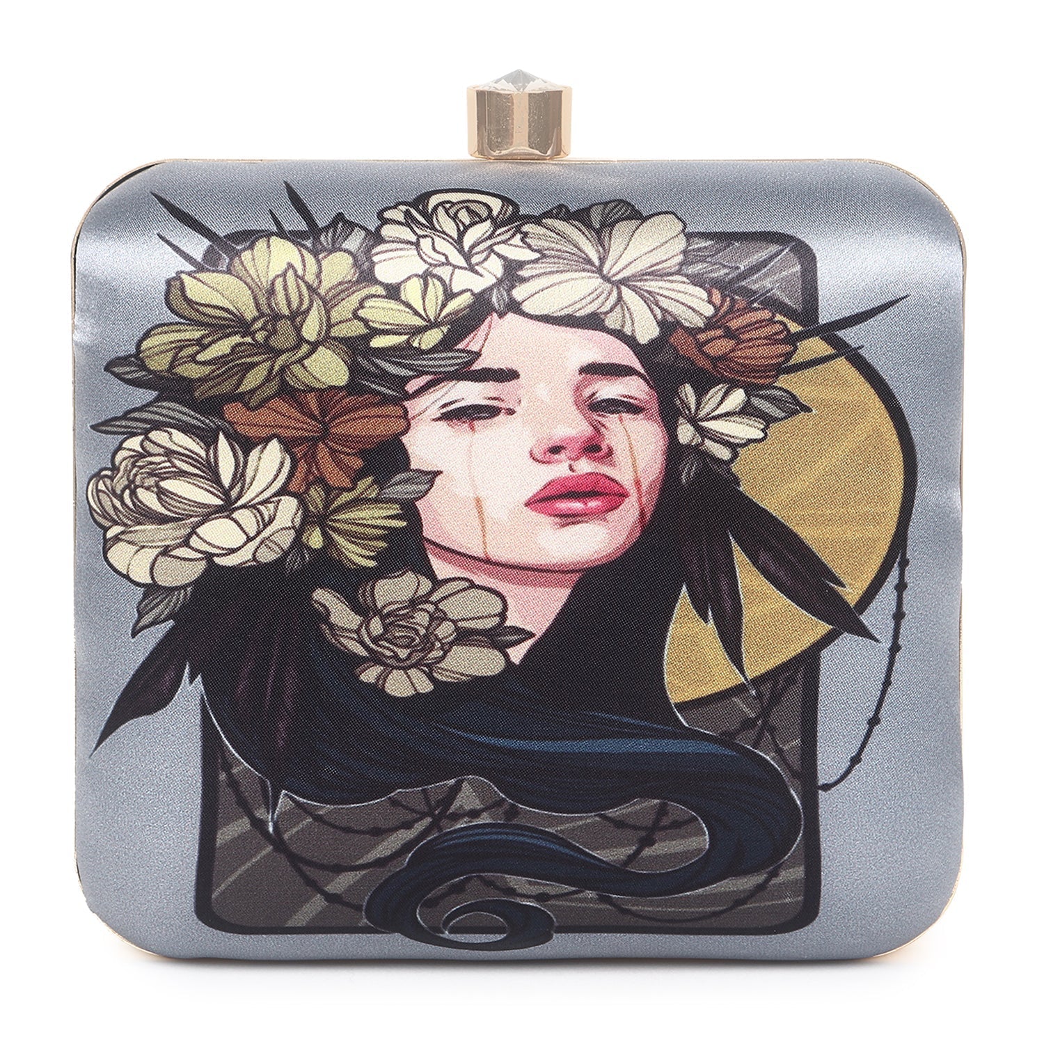 Printed lady clutch bag