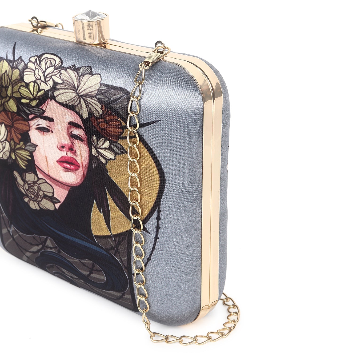 Printed lady clutch bag