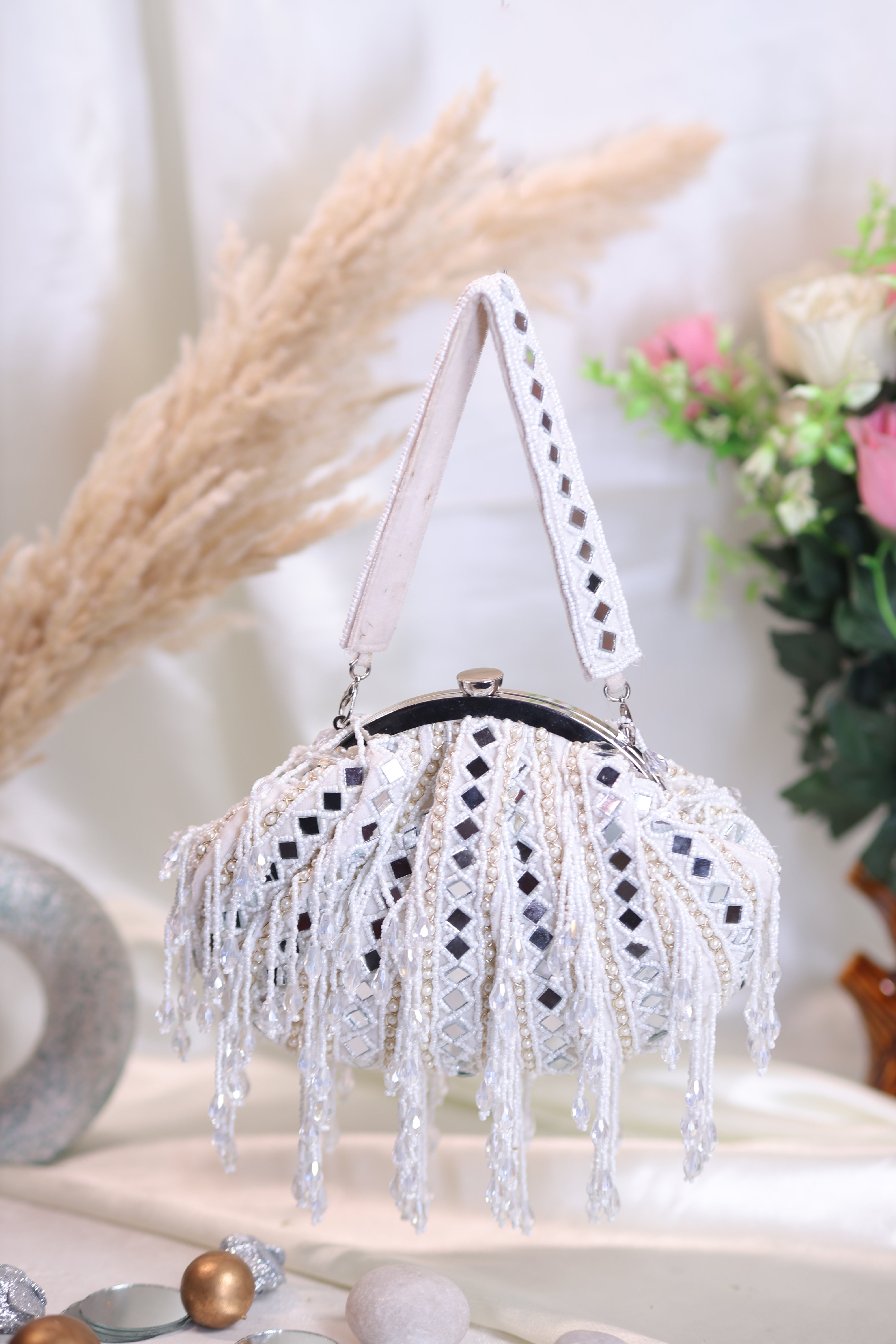 White Mirror Batua Bag