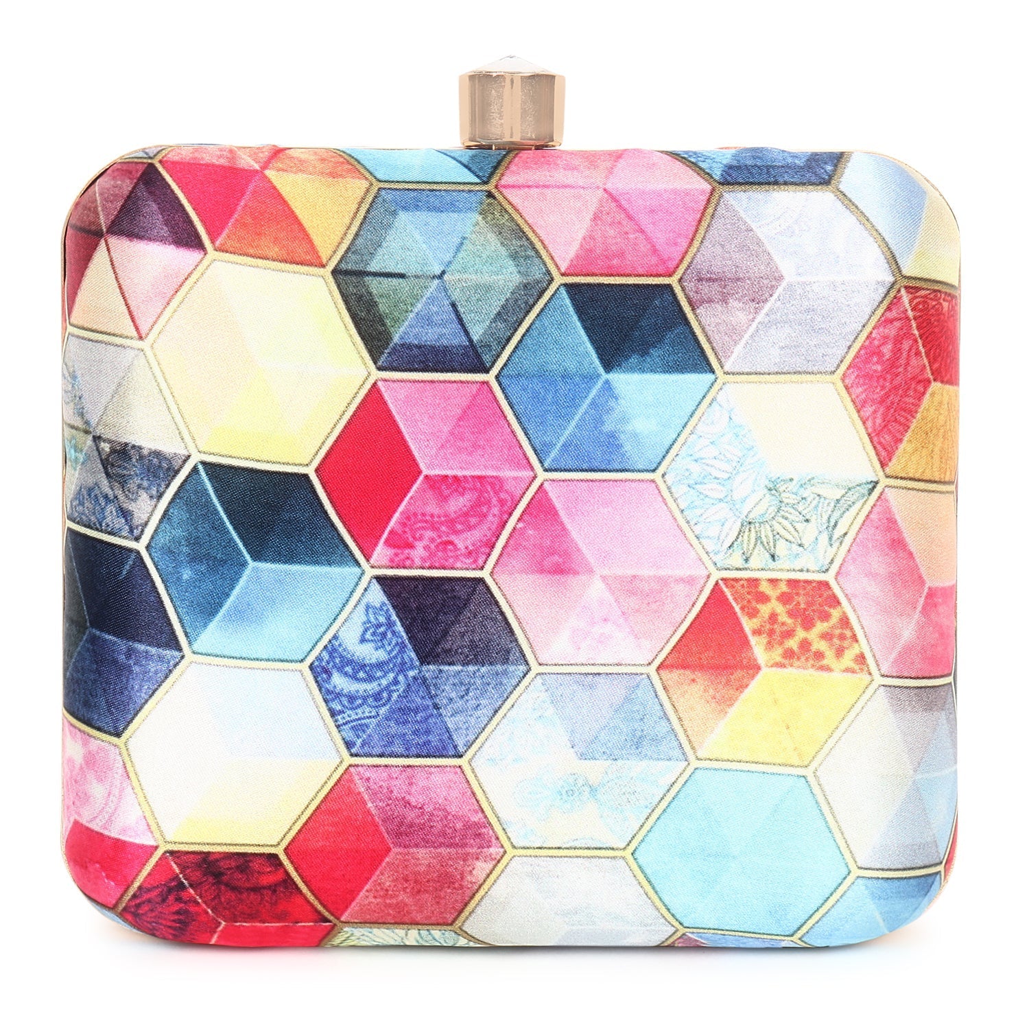 Printed clutch bag