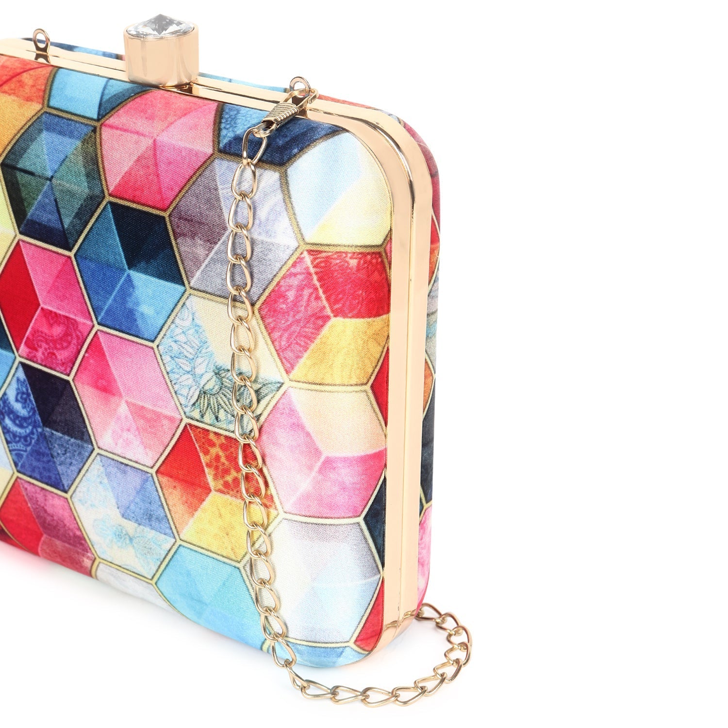Printed clutch bag