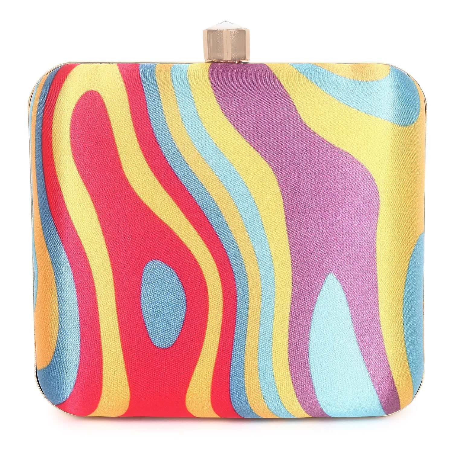 Printed clutch bag