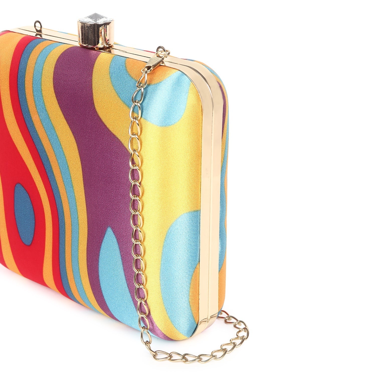 Printed clutch bag