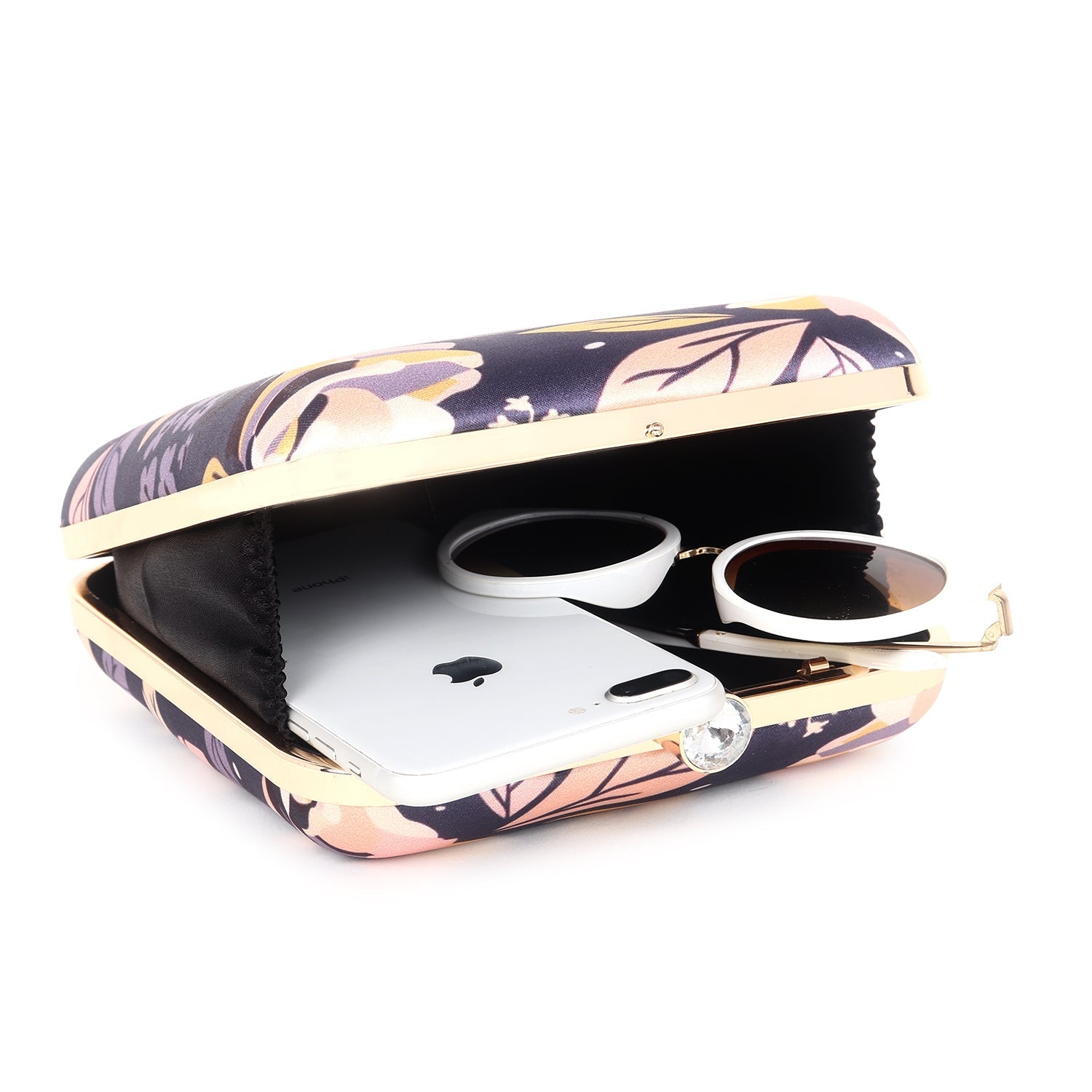 Printed clutch bag square shape