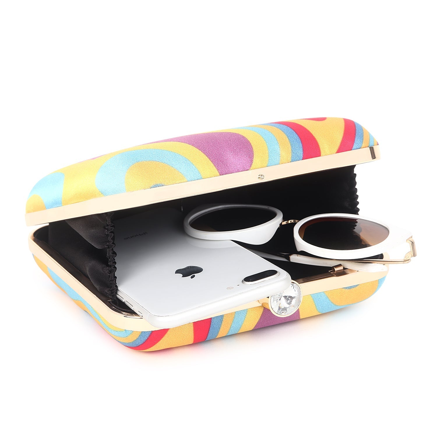 Printed clutch bag