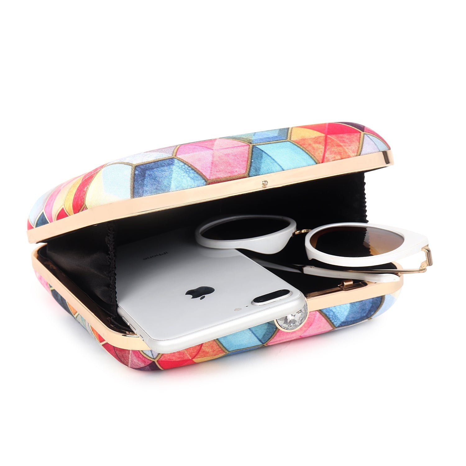 Printed clutch bag