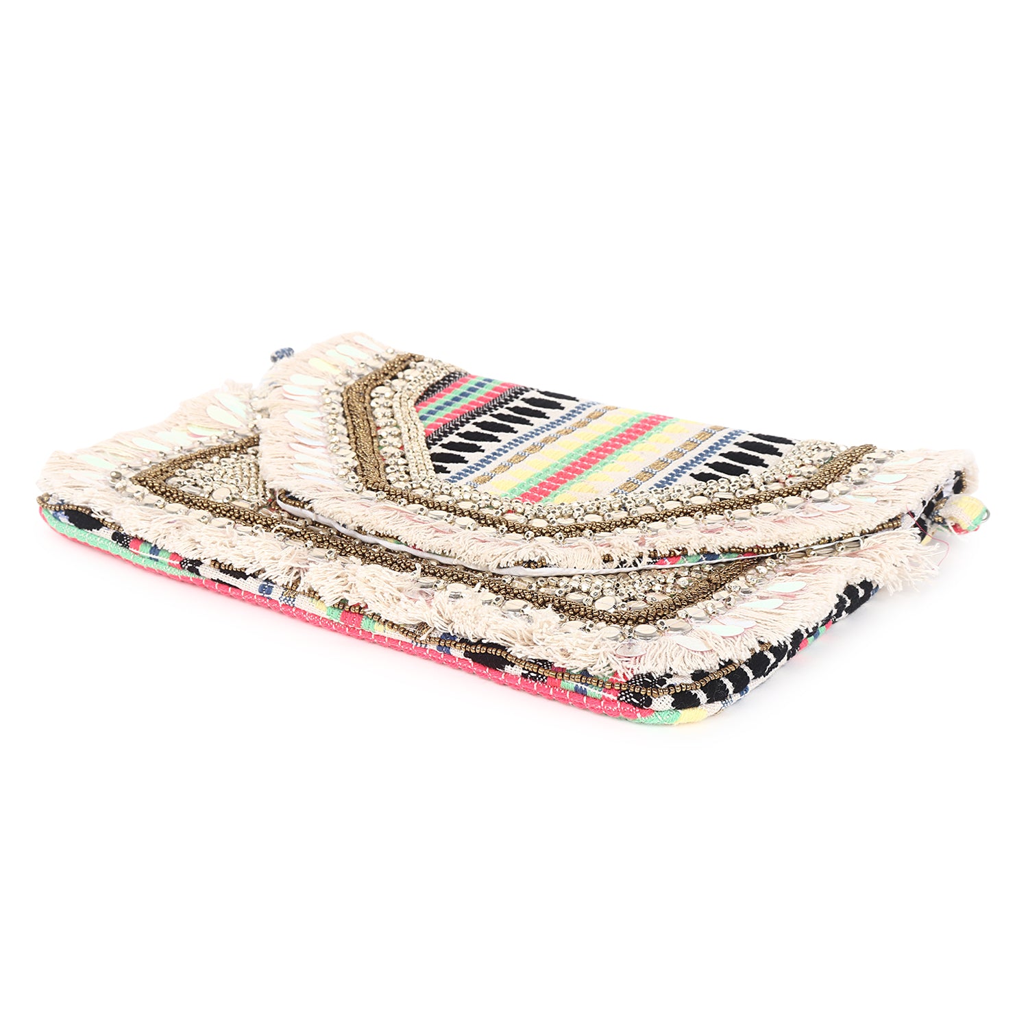 VRPS Printed Embroidered Clutch | Handcrafted Ethnic Bag | SWIS-3801 | Additional Angle