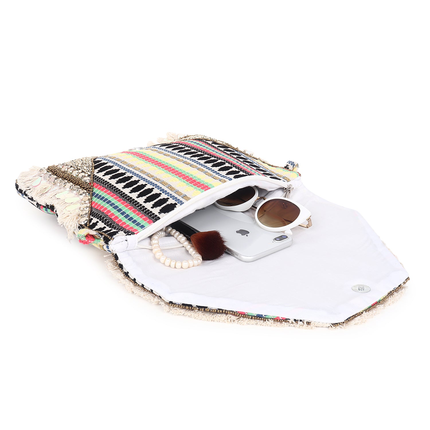 VRPS Flap Bag | Handcrafted Ethnic Bag | SWIS-3821 | Additional Angle