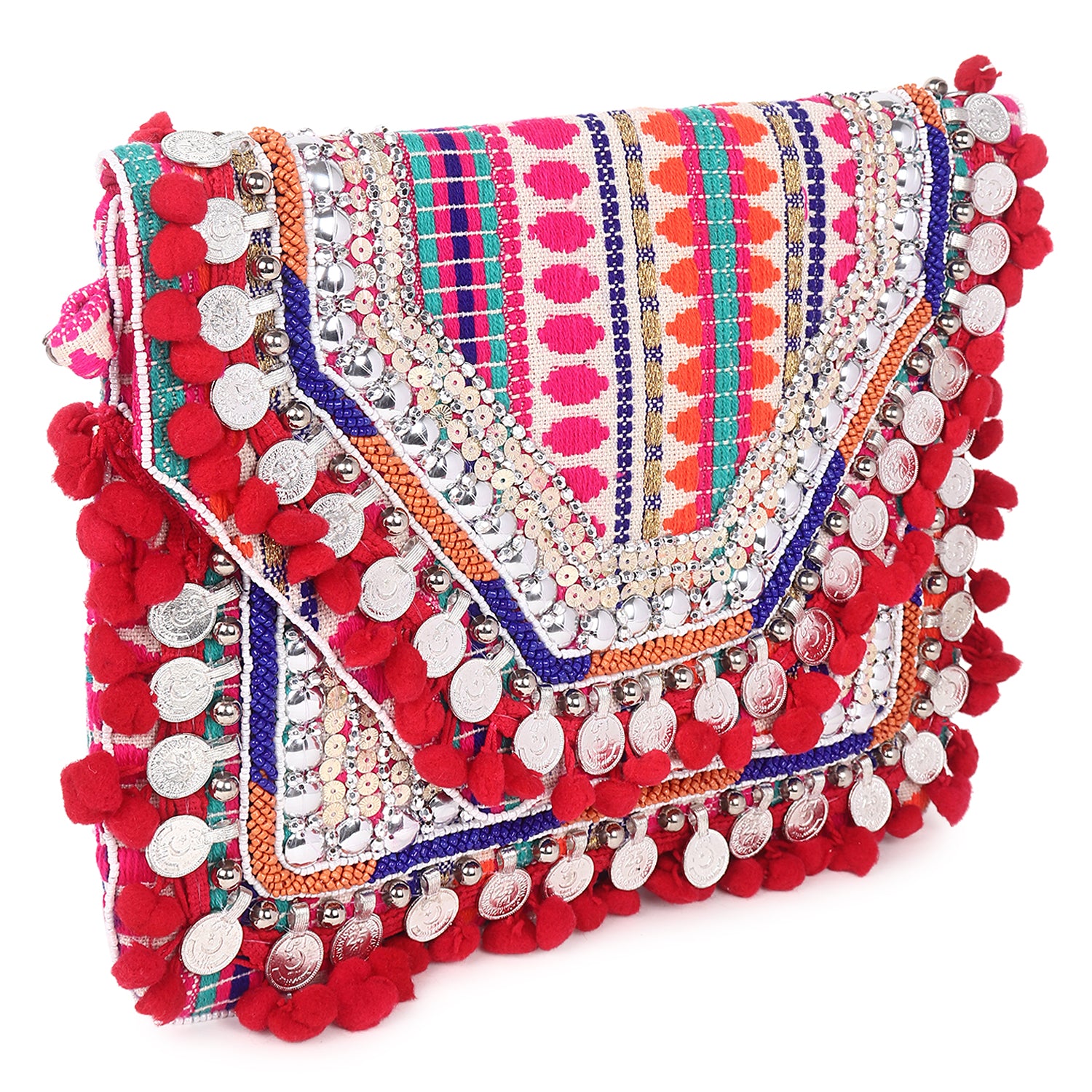 VRPS Flap Bag | Handcrafted Ethnic Bag | SWIS-3884 | Additional Angle