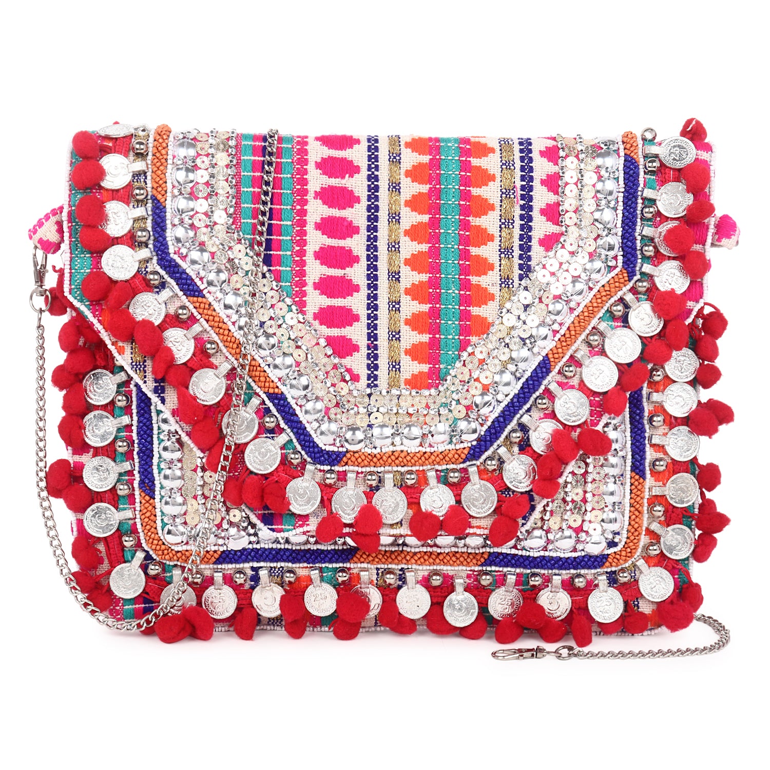 VRPS Flap Bag | Handcrafted Ethnic Bag | SWIS-3891 | Additional Angle