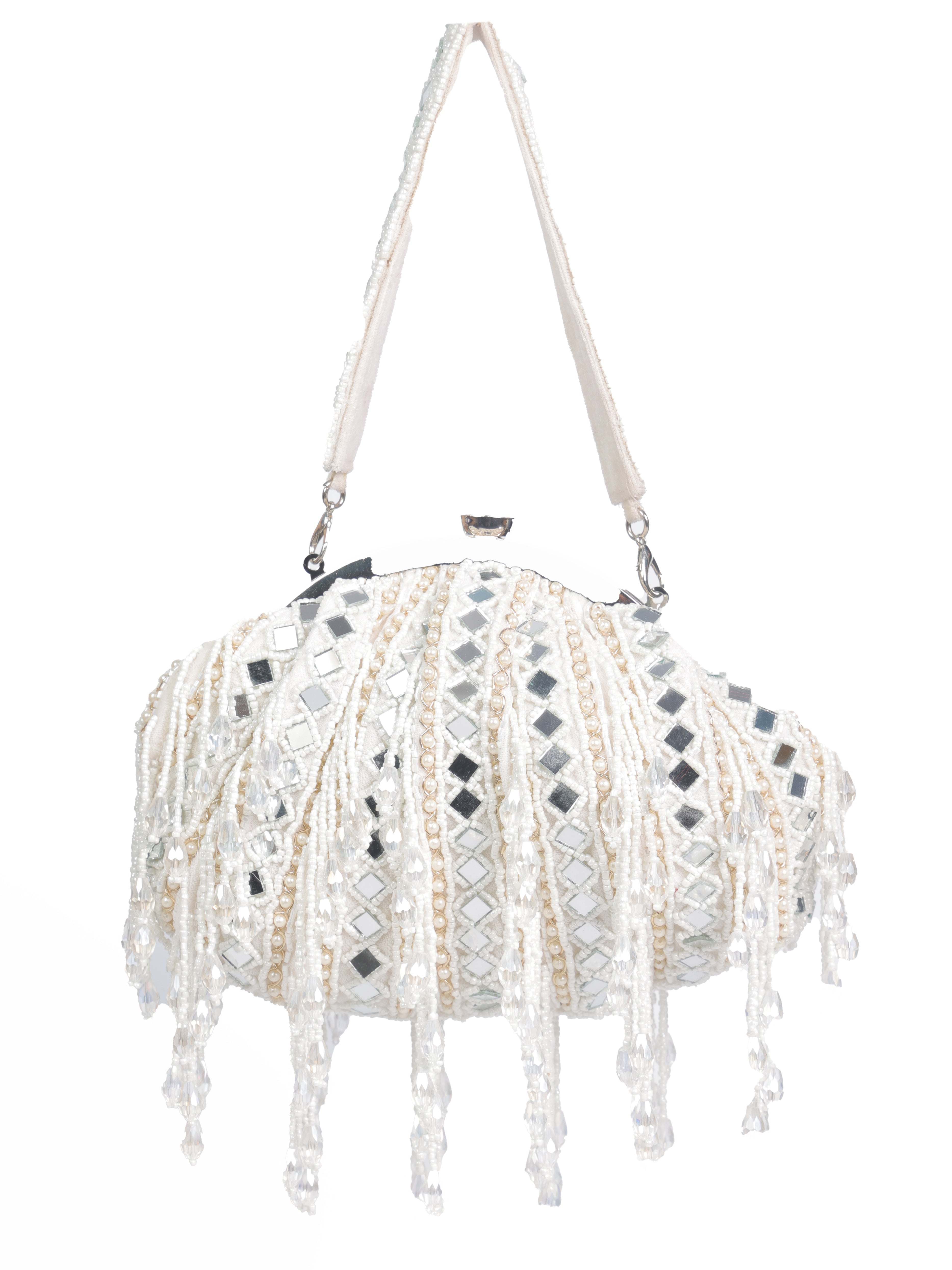 White Mirror Batua Bag
