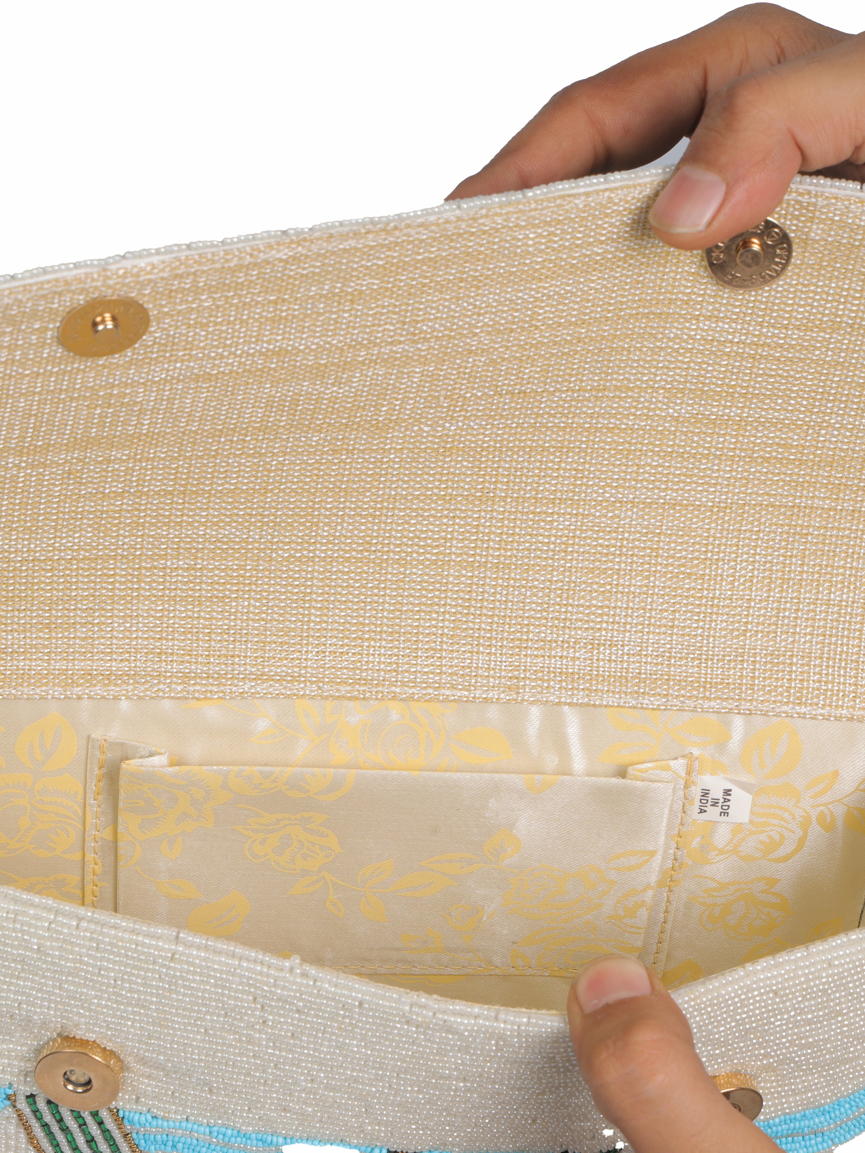 VRPS Beaded Clutch | Handcrafted Ethnic Bag | SWIS-1847 | Additional Angle