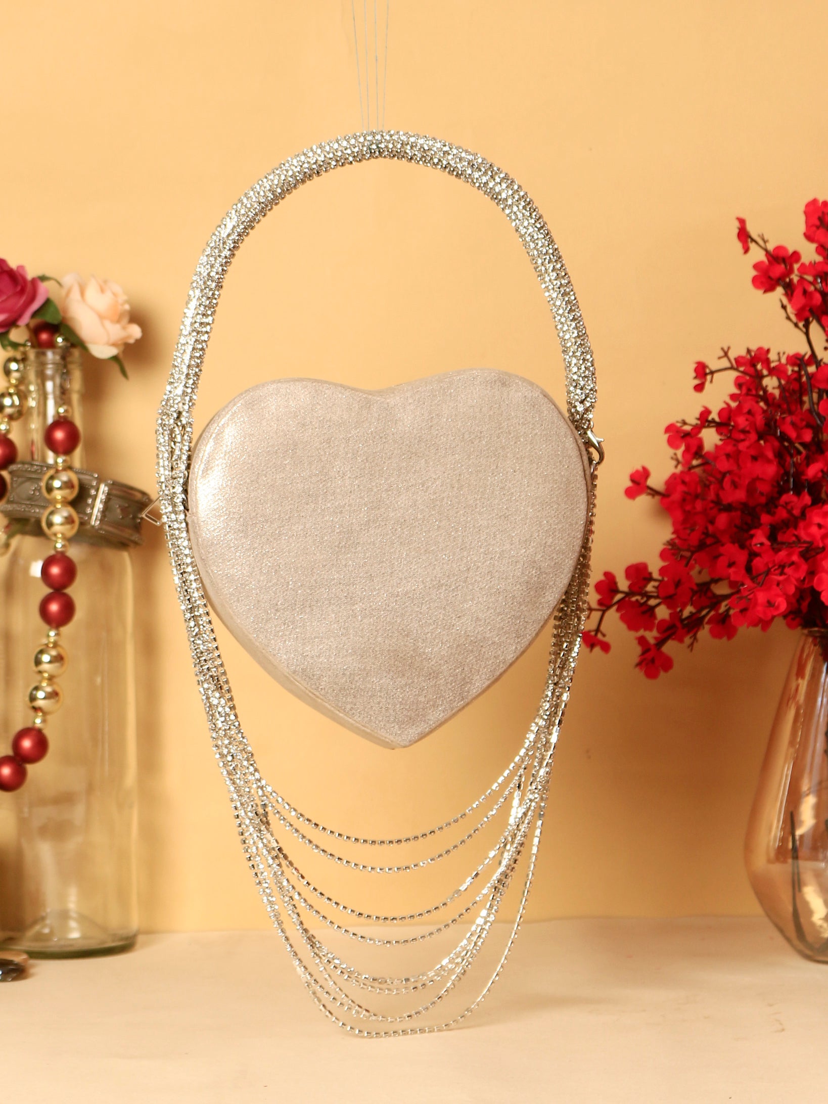 VRPS Heart Shape Clutch | Handcrafted Ethnic Bag | SWIS-1382