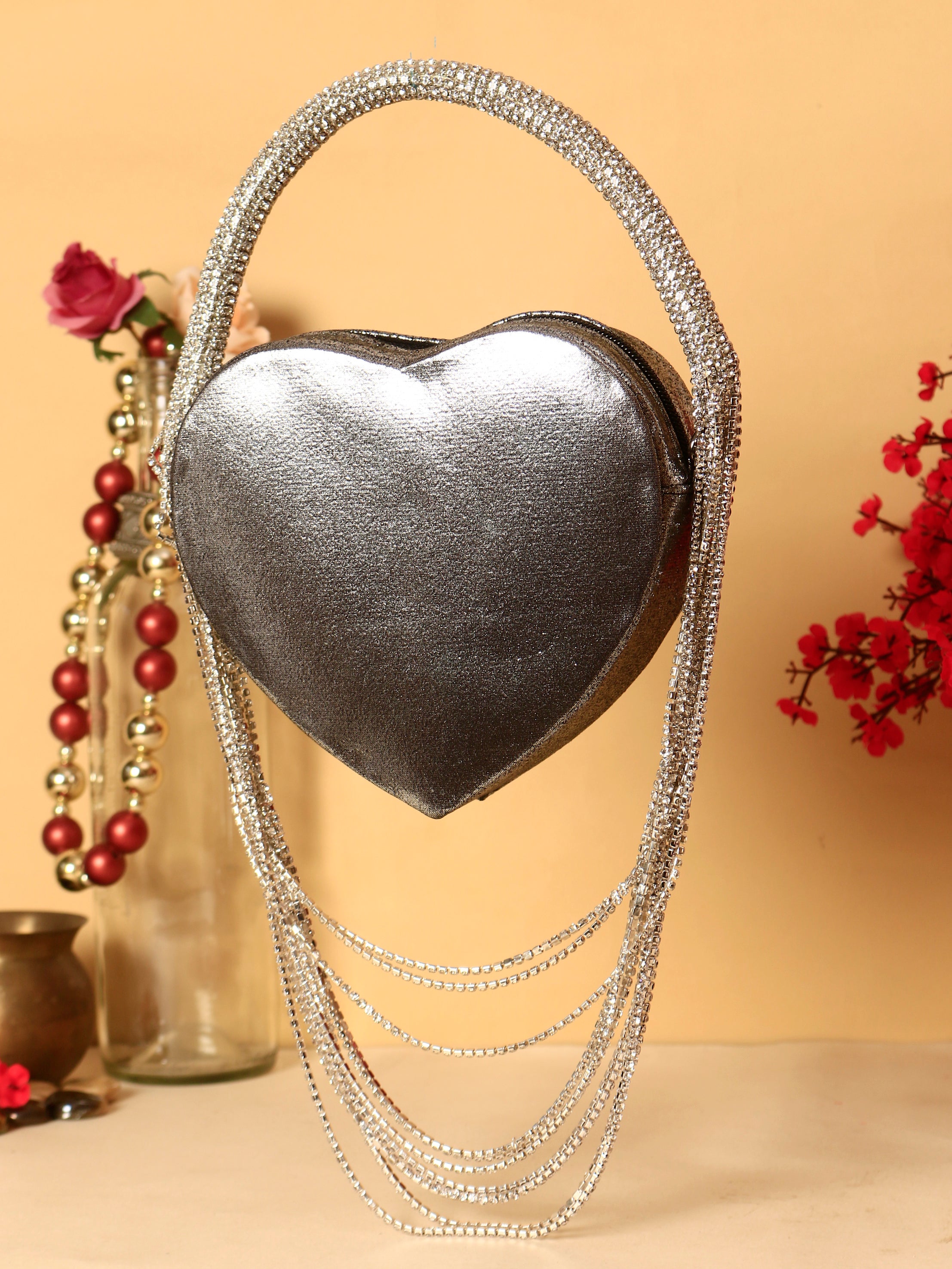 VRPS Heart Shape Clutch | Handcrafted Ethnic Bag | SWIS-1380