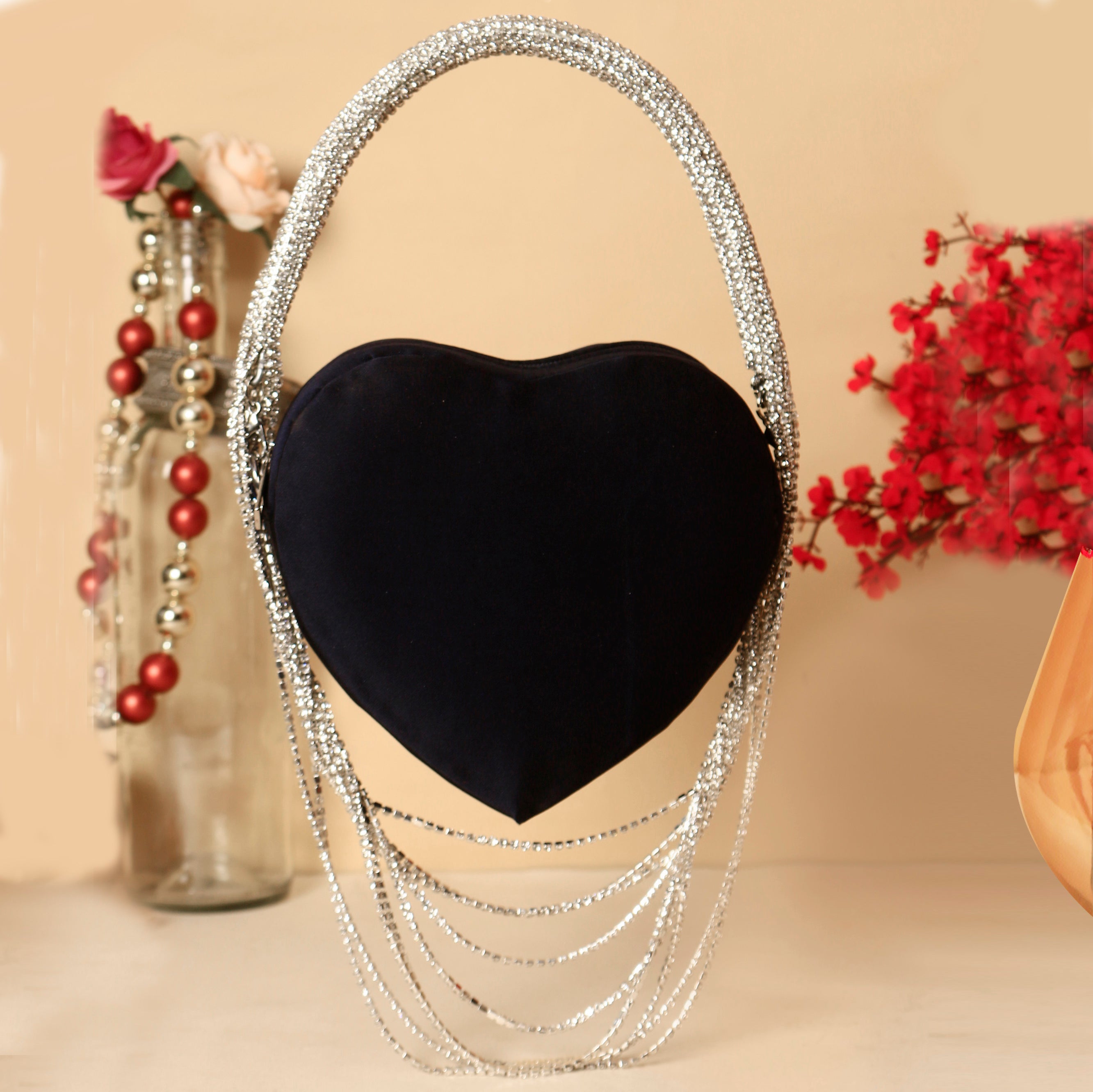 VRPS Heart Shape Clutch | Handcrafted Ethnic Bag | SWIS-1381