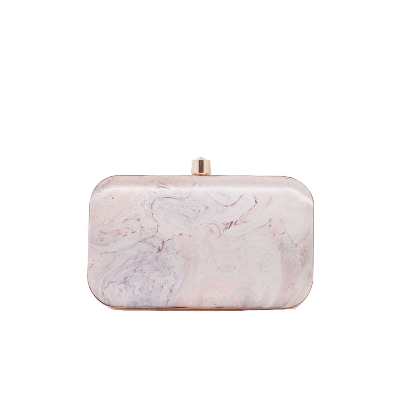 Swisni abstract nude shade printed clutch