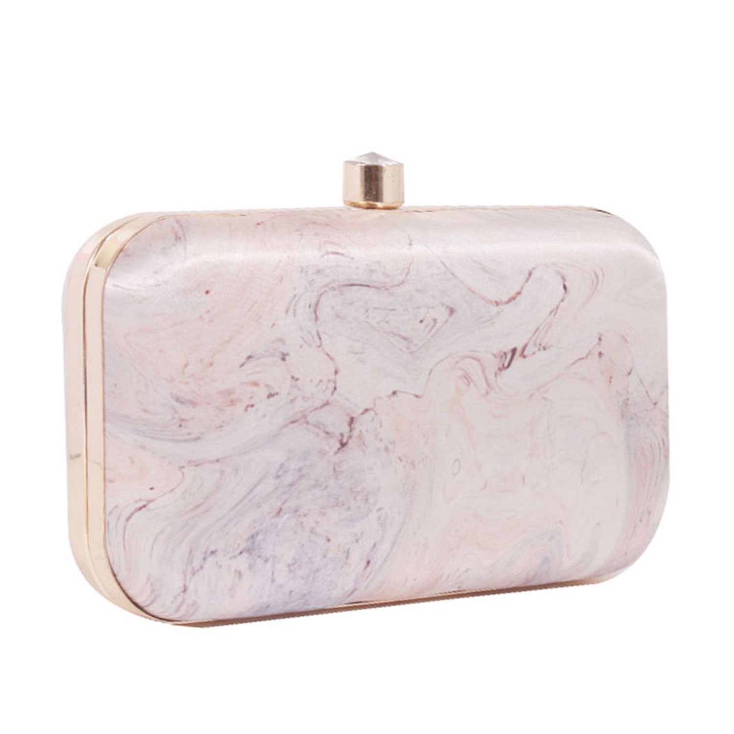 Sober Digital Abstract Satin Print Clutch for Women & Girls