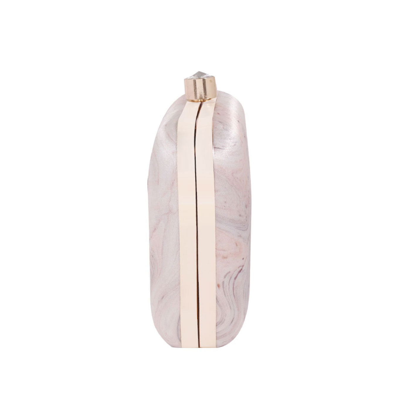 Swisni abstract nude shade printed clutch