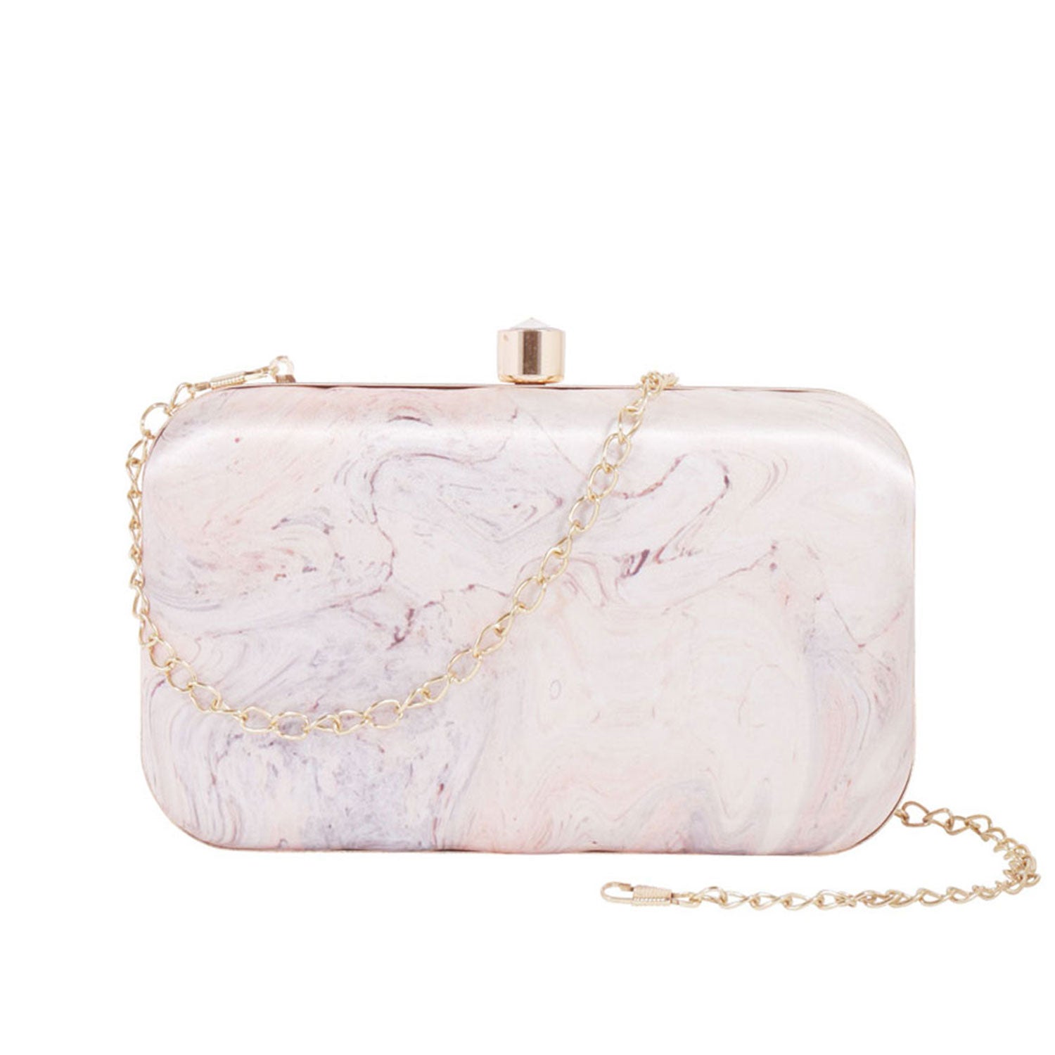Sober Digital Abstract Satin Print Clutch for Women & Girls