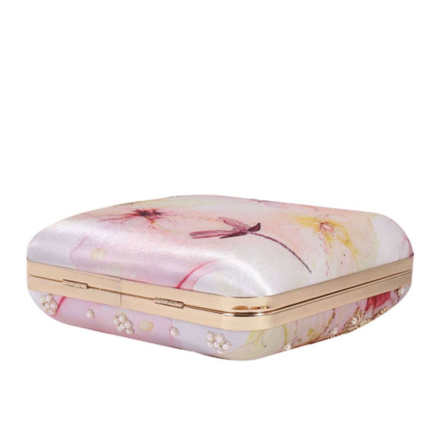 Stunning Printed Embroidery Square Shape Clutch Bag For Party