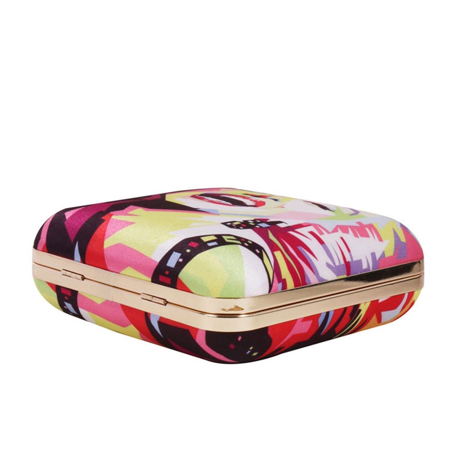 Casual Girl Laugh Pink Square Box Clutch for Women & Girls