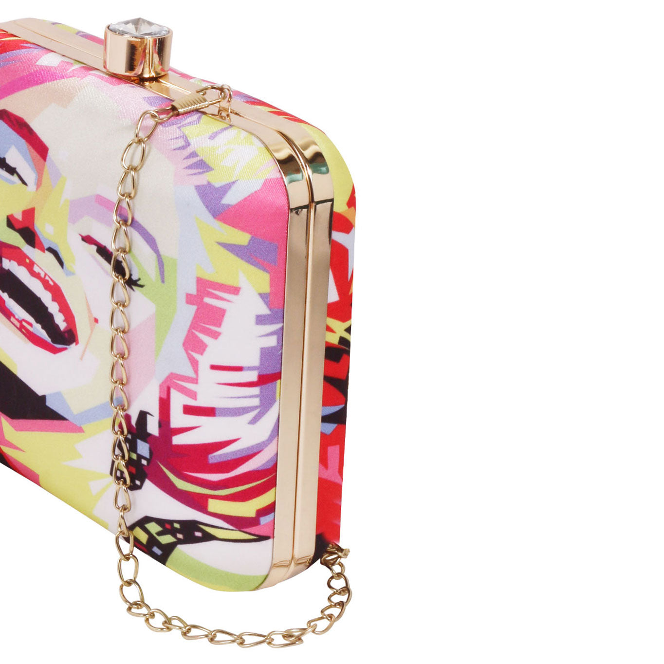 Casual Girl Laugh Pink Square Box Clutch for Women & Girls