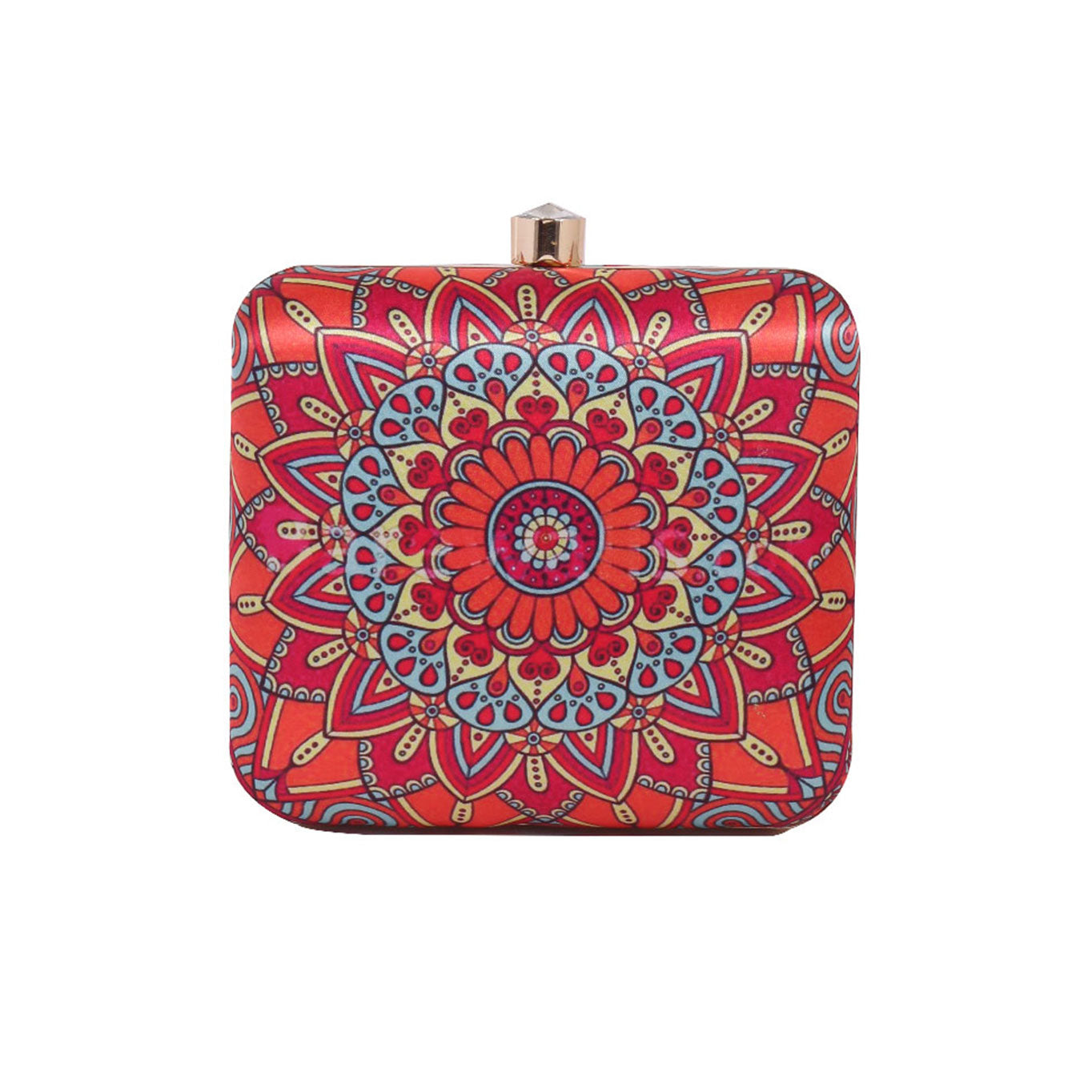 Swisni mandala printed clutch bag