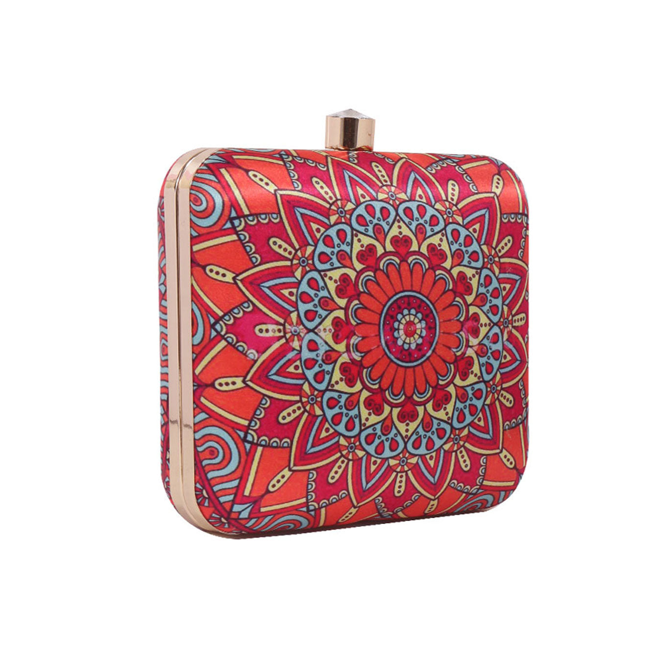 Swisni mandala printed clutch bag