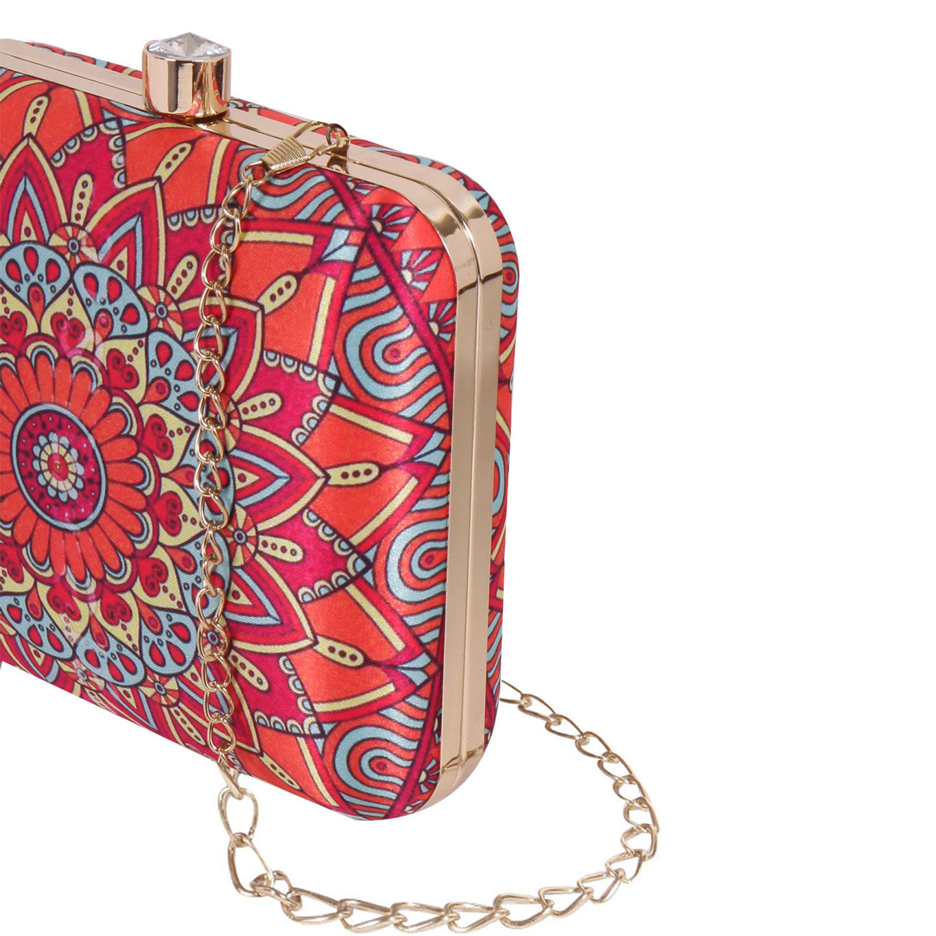 Swisni mandala printed clutch bag