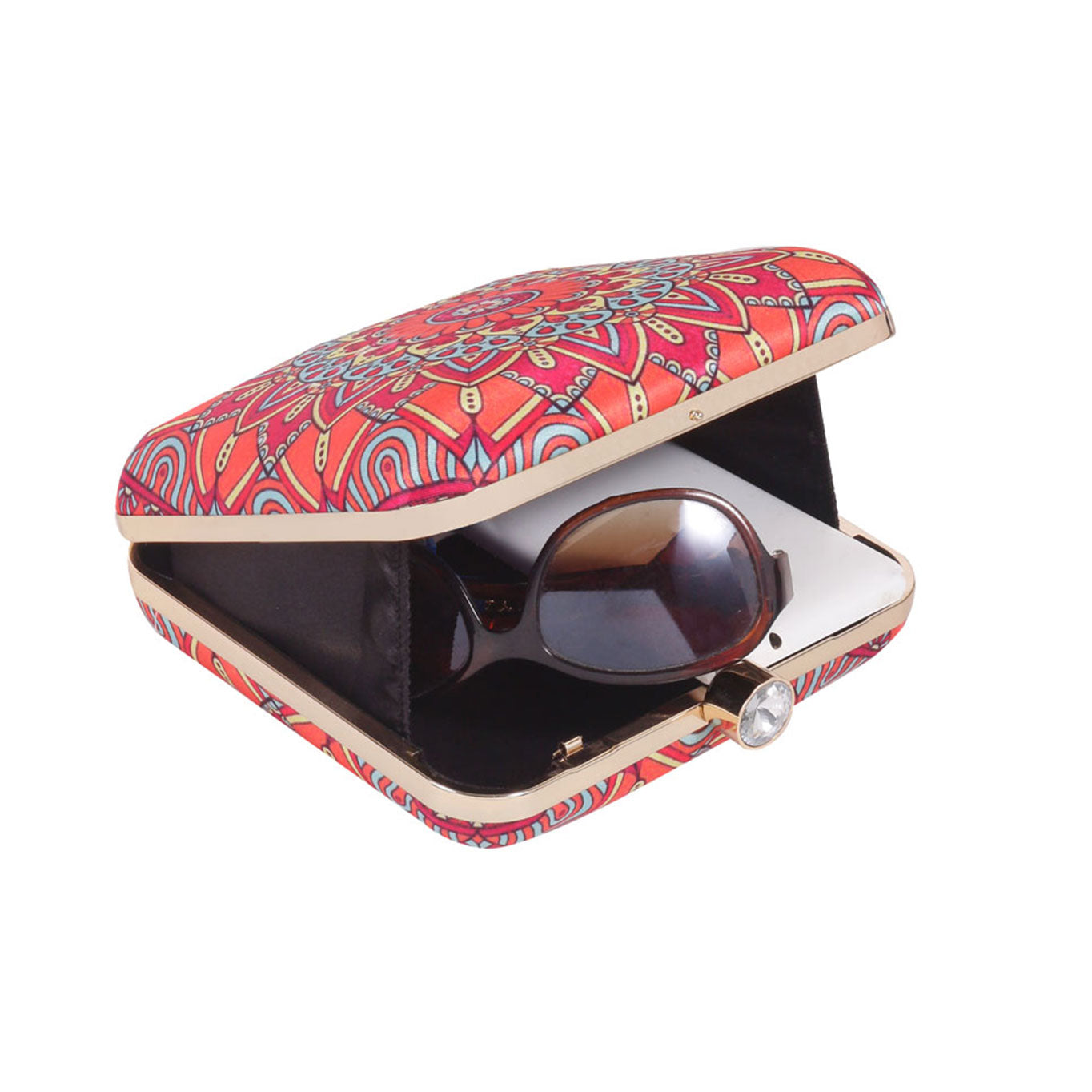Swisni mandala printed clutch bag