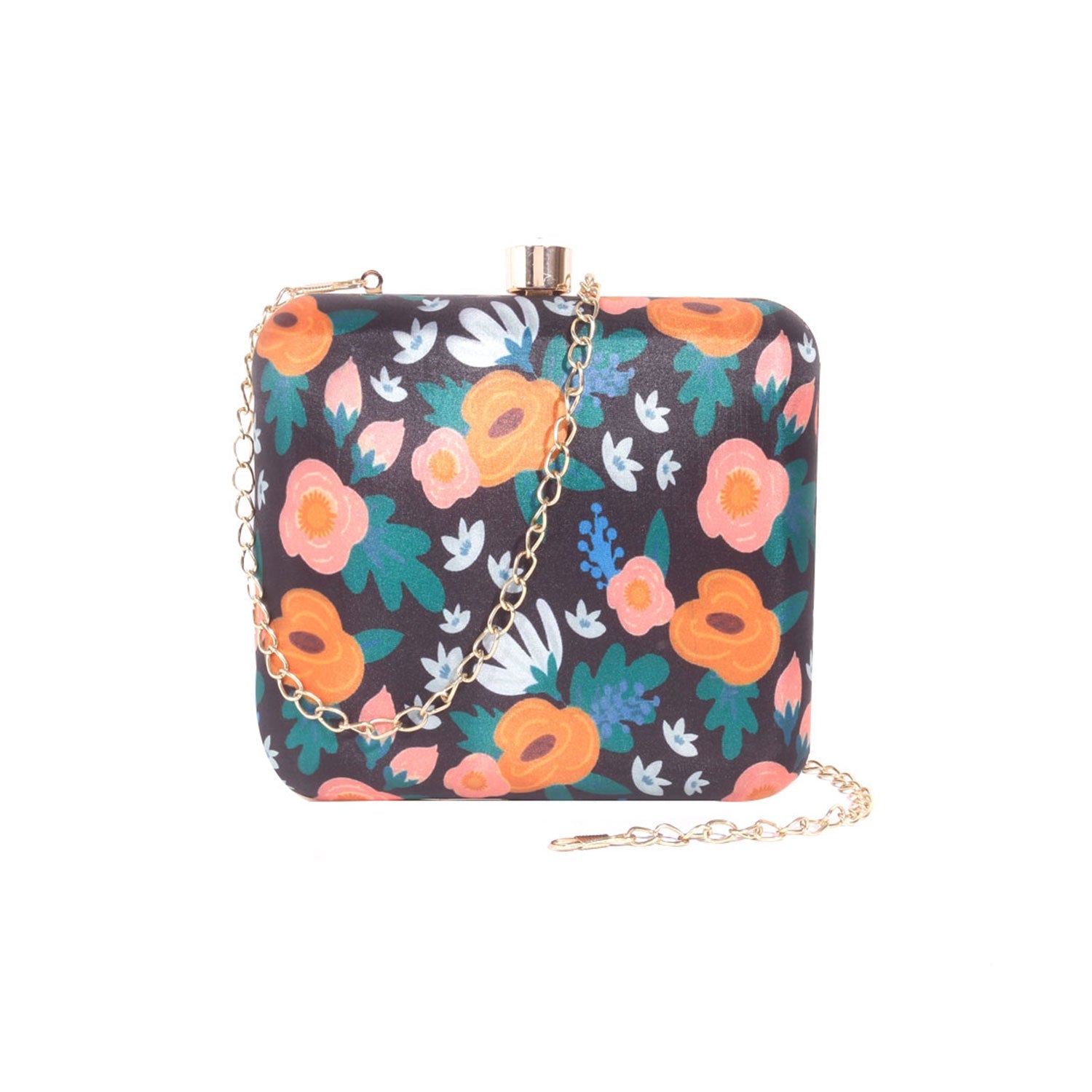Abstract printed clutch bag
