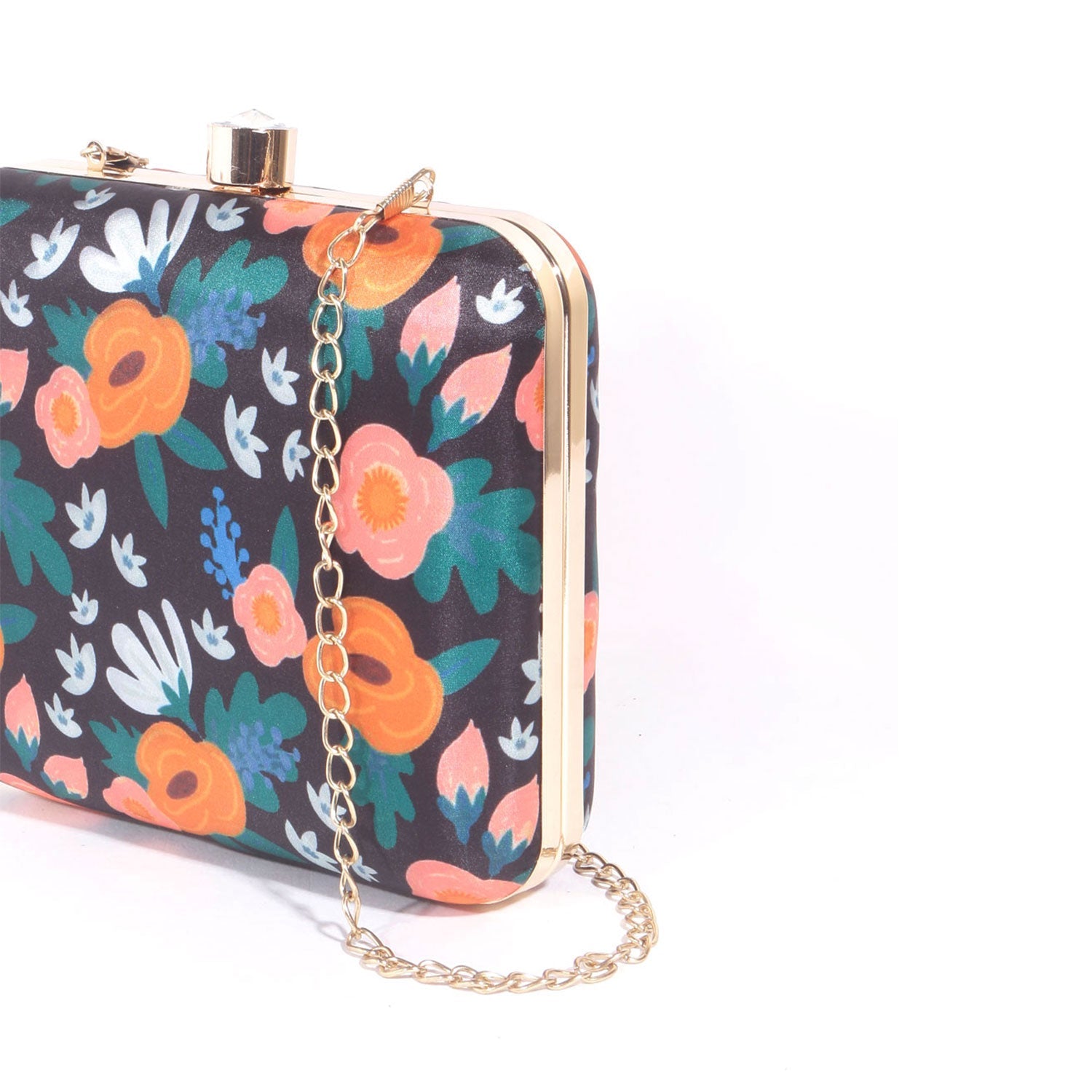 Abstract printed clutch bag