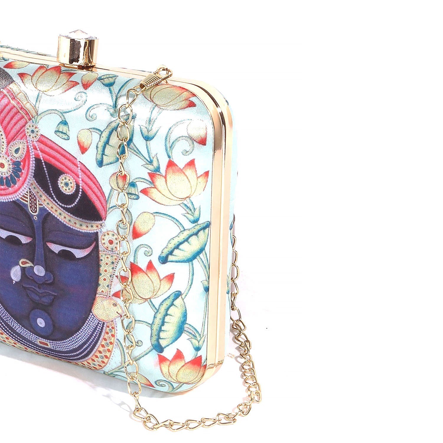 Lord And Flowery Digital Print Square Box Clutch for Women & Girls