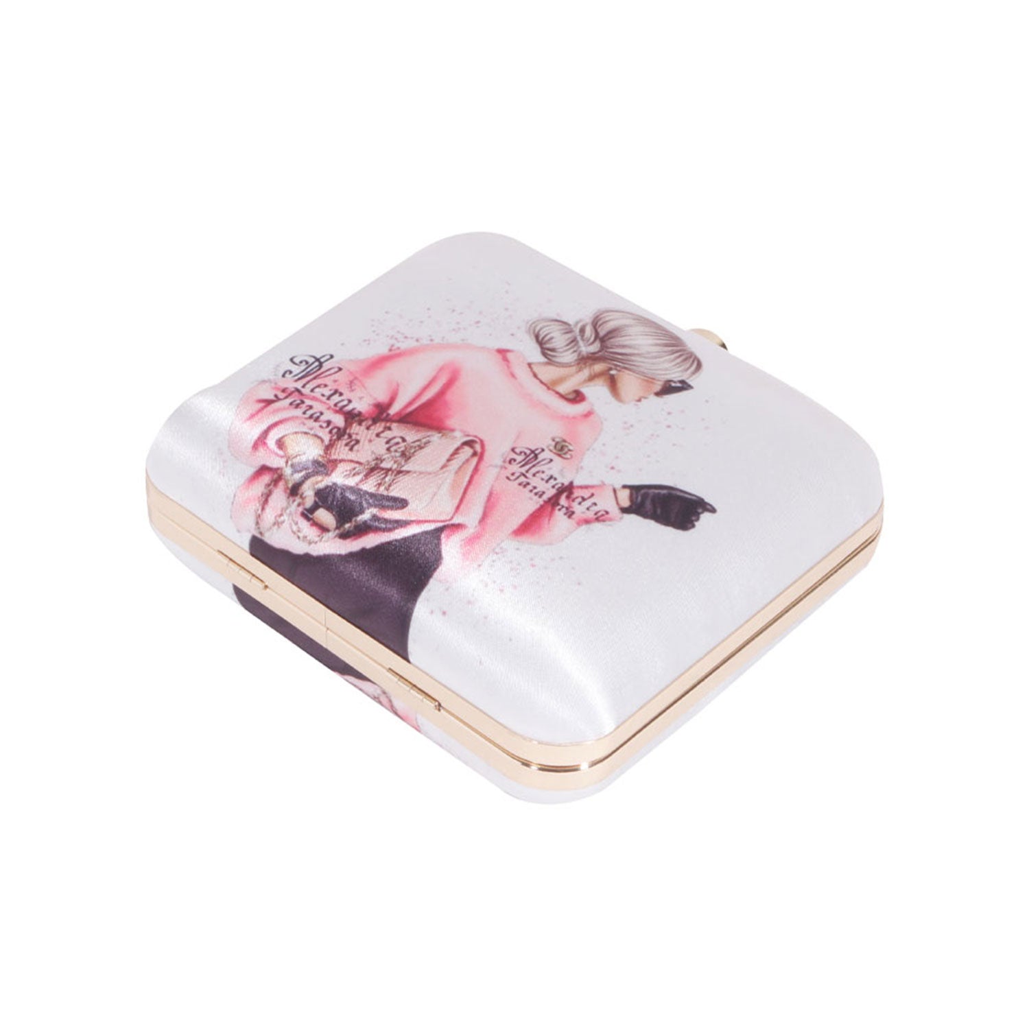 Stylish Printed Box Casual Clutch Bag For Women & Girls