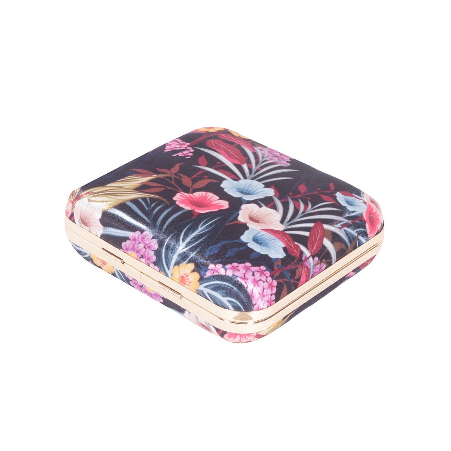 Flowery printed Box Clutch Bag For Women & Girls