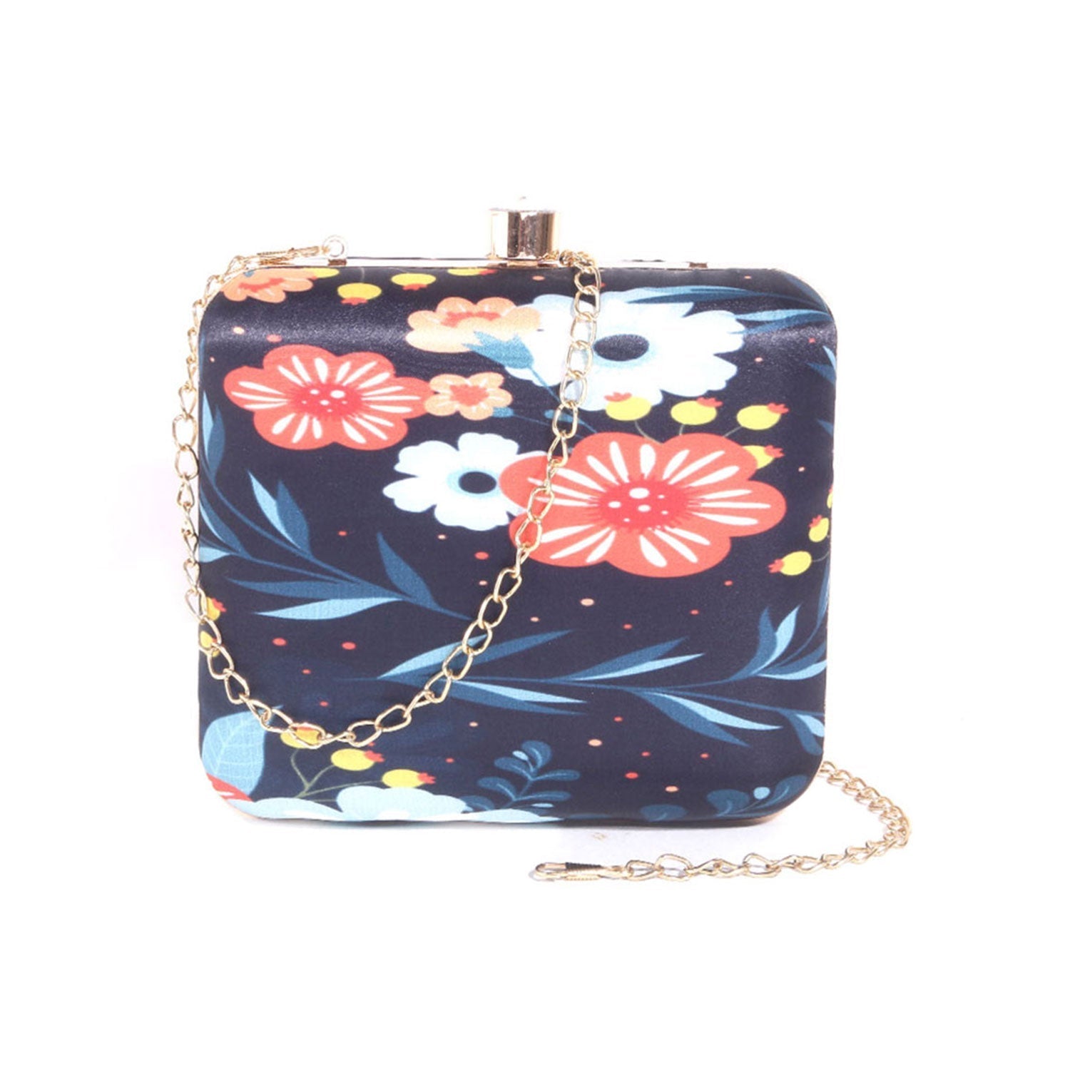 Printed Clutch Bag SWIS-459 | VRPS Handicrafts | Satin Print Clutch for Party India
