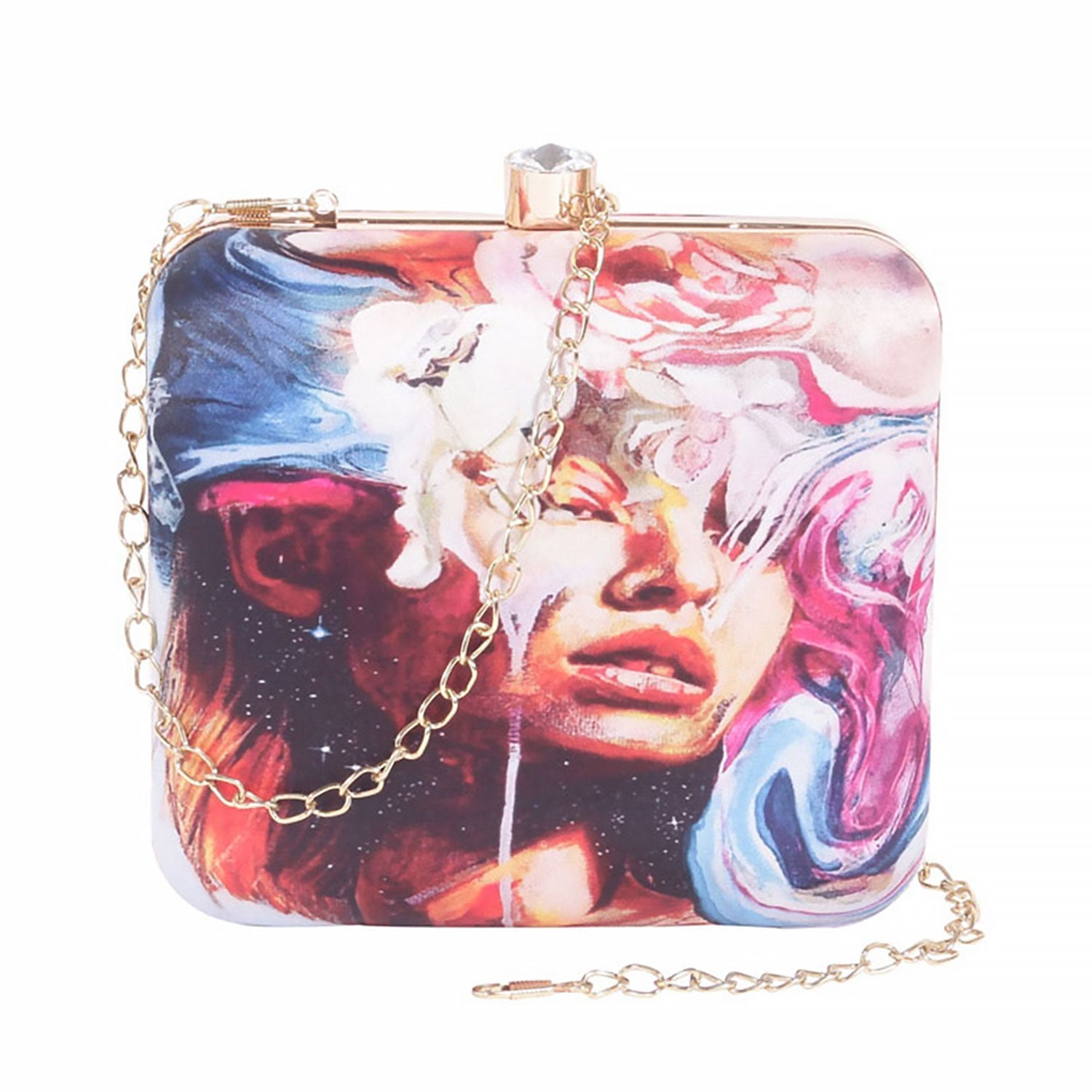 Printed lady clutch bag